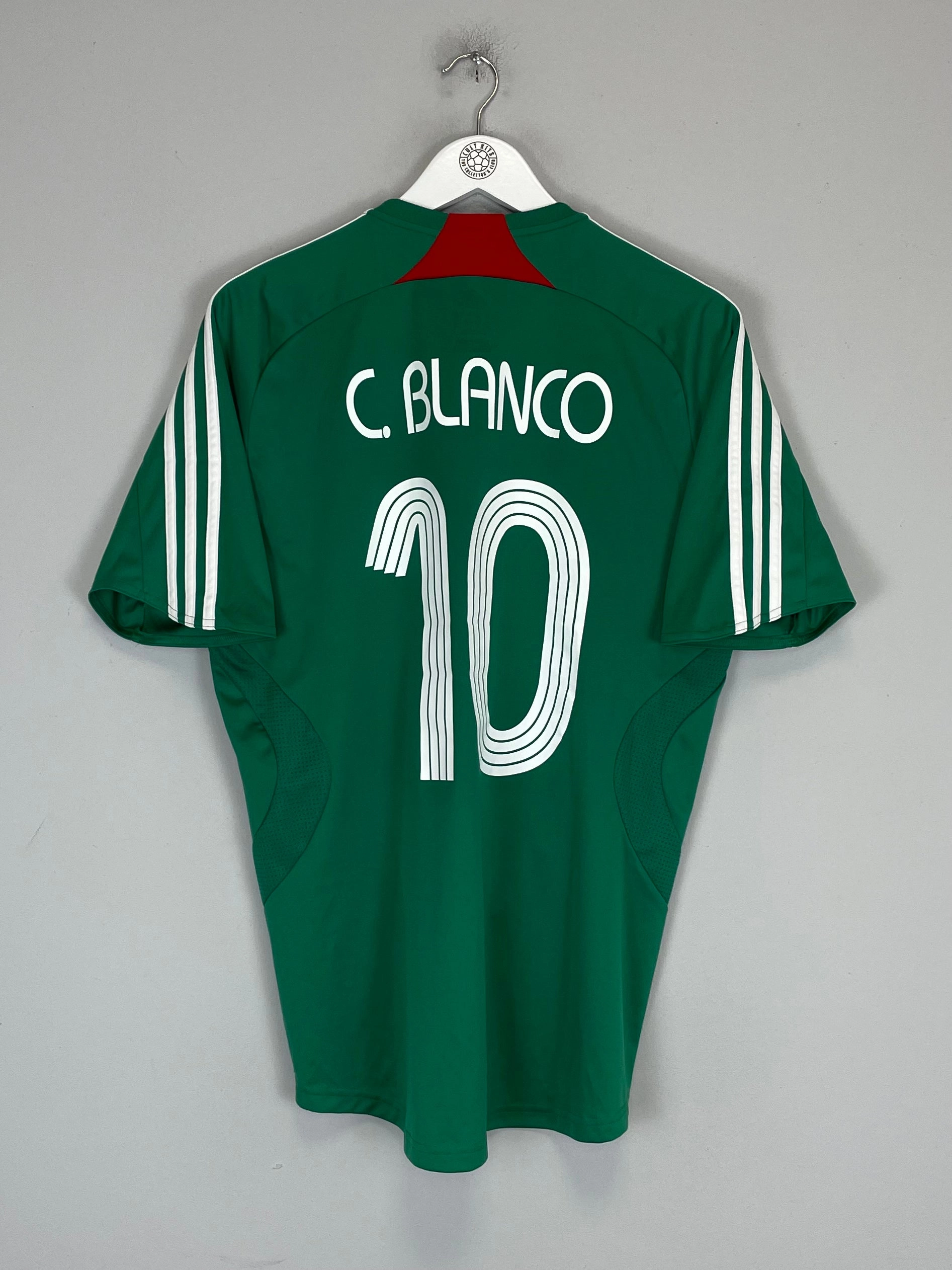 2007/08 MEXICO C.BLANCO #10 HOME SHIRT (M) ADIDAS Quick Motion