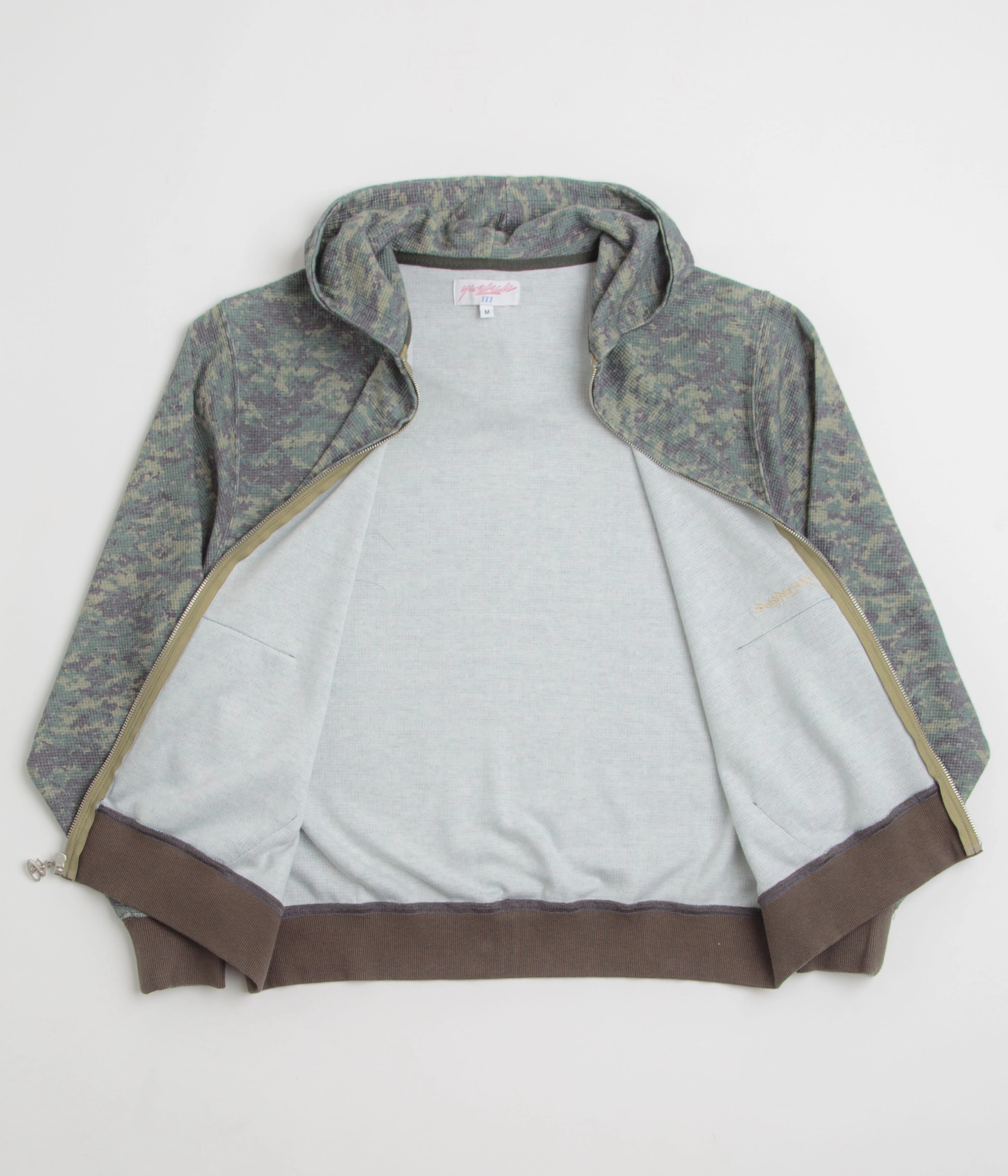 Yardsale Camo Zero Hoodie - Washed Green Affordable Warm Outfit