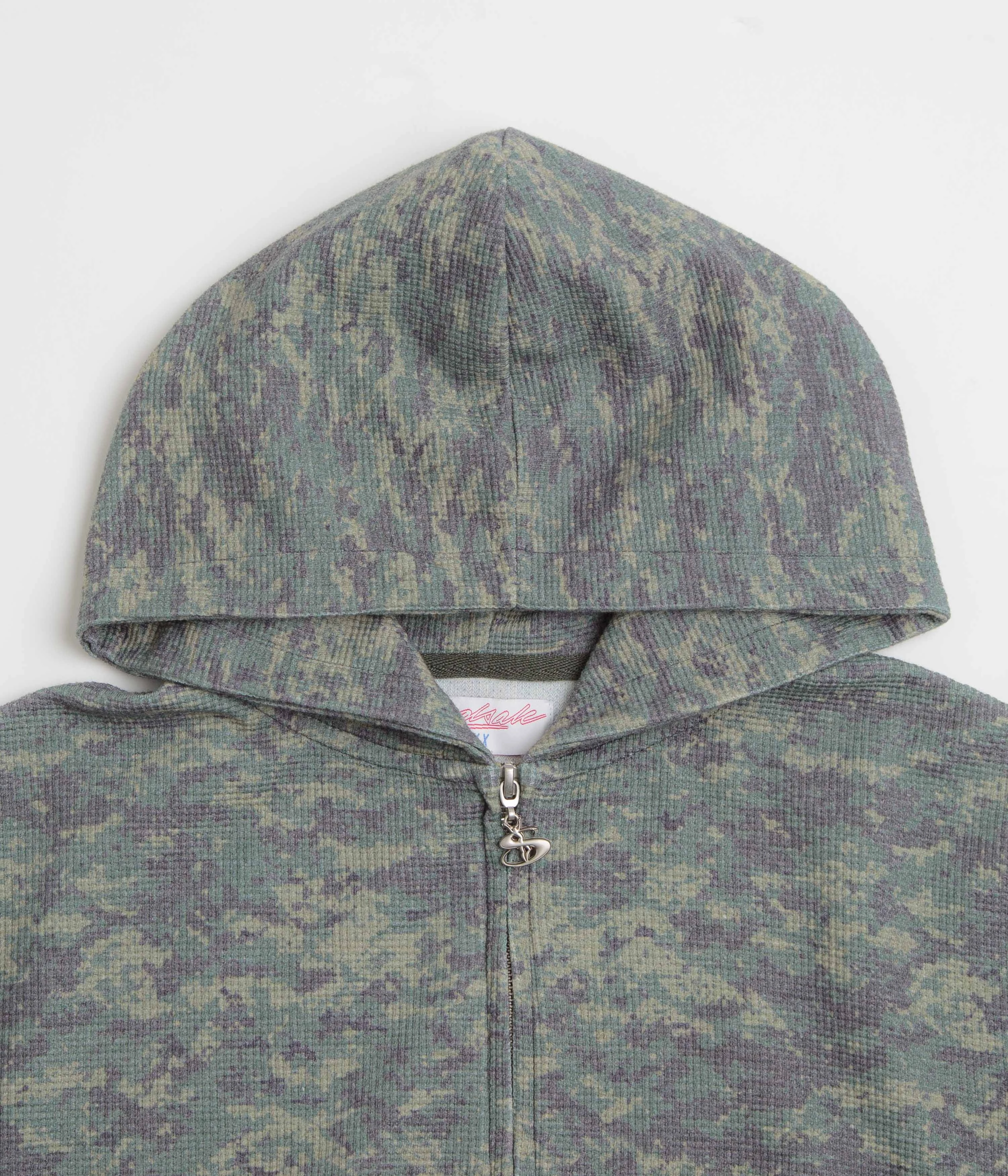 Yardsale Camo Zero Hoodie - Washed Green Breathable Mesh Panels
