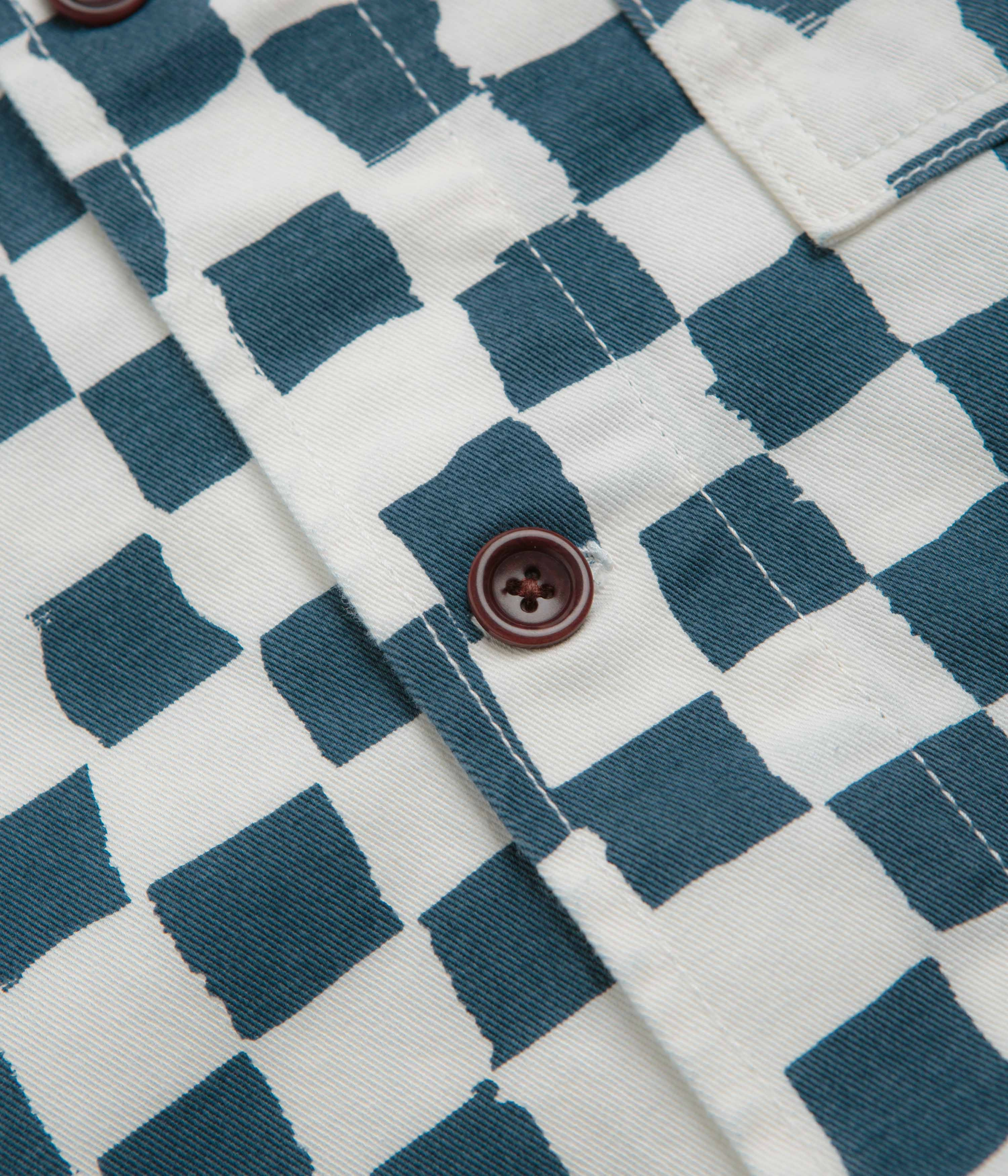 Service Works Drill Printed FOH Jacket - Teal Checker Light Function