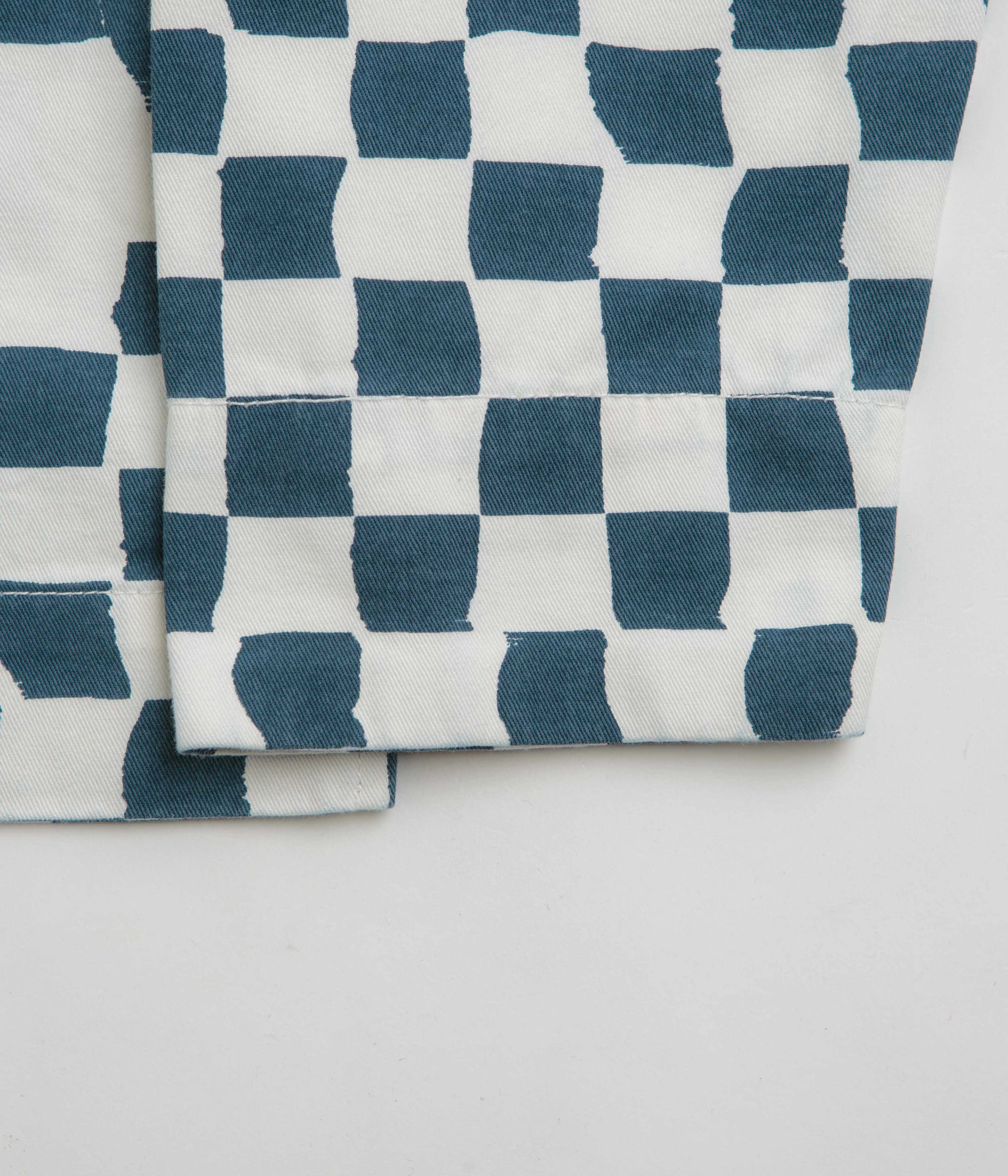 Service Works Drill Printed FOH Jacket - Teal Checker Windbreaker Tech