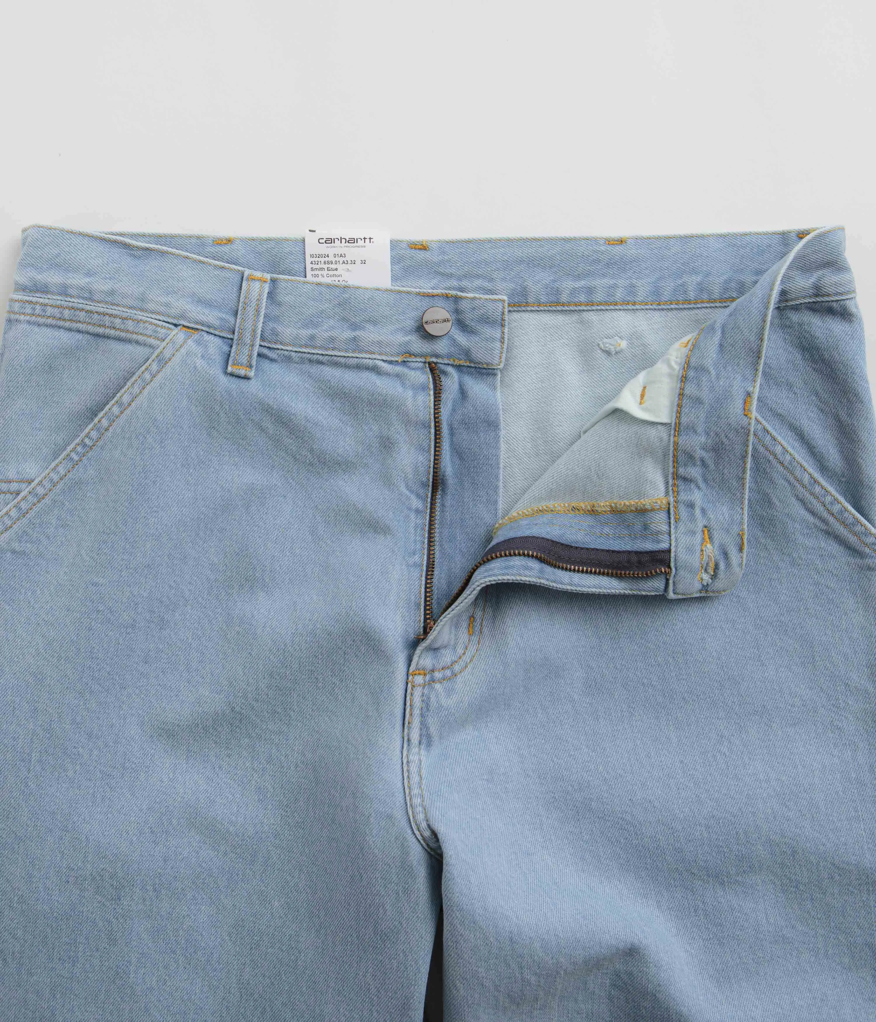 Common look Carhartt Denim Single Knee Pants - Heavy Stone Bleached Blue