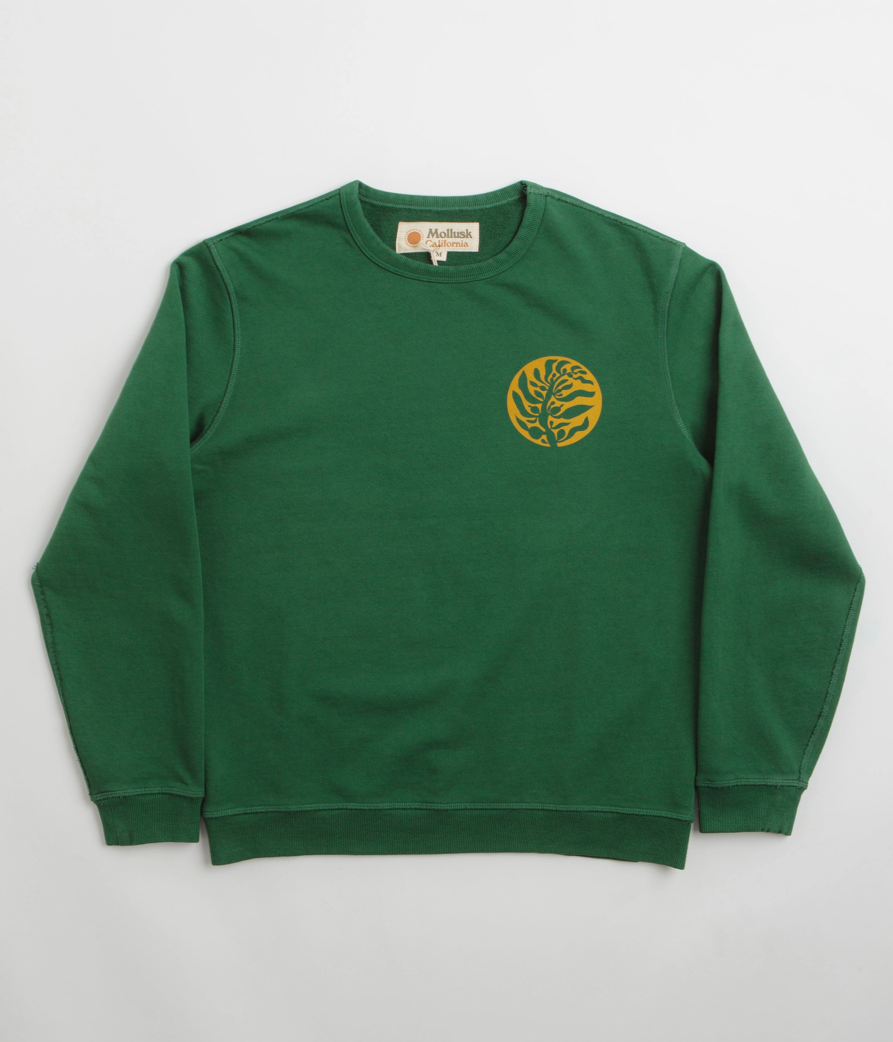 Mollusk Kelp Crewneck Sweatshirt - Rover Green Wrinkle-Resistant