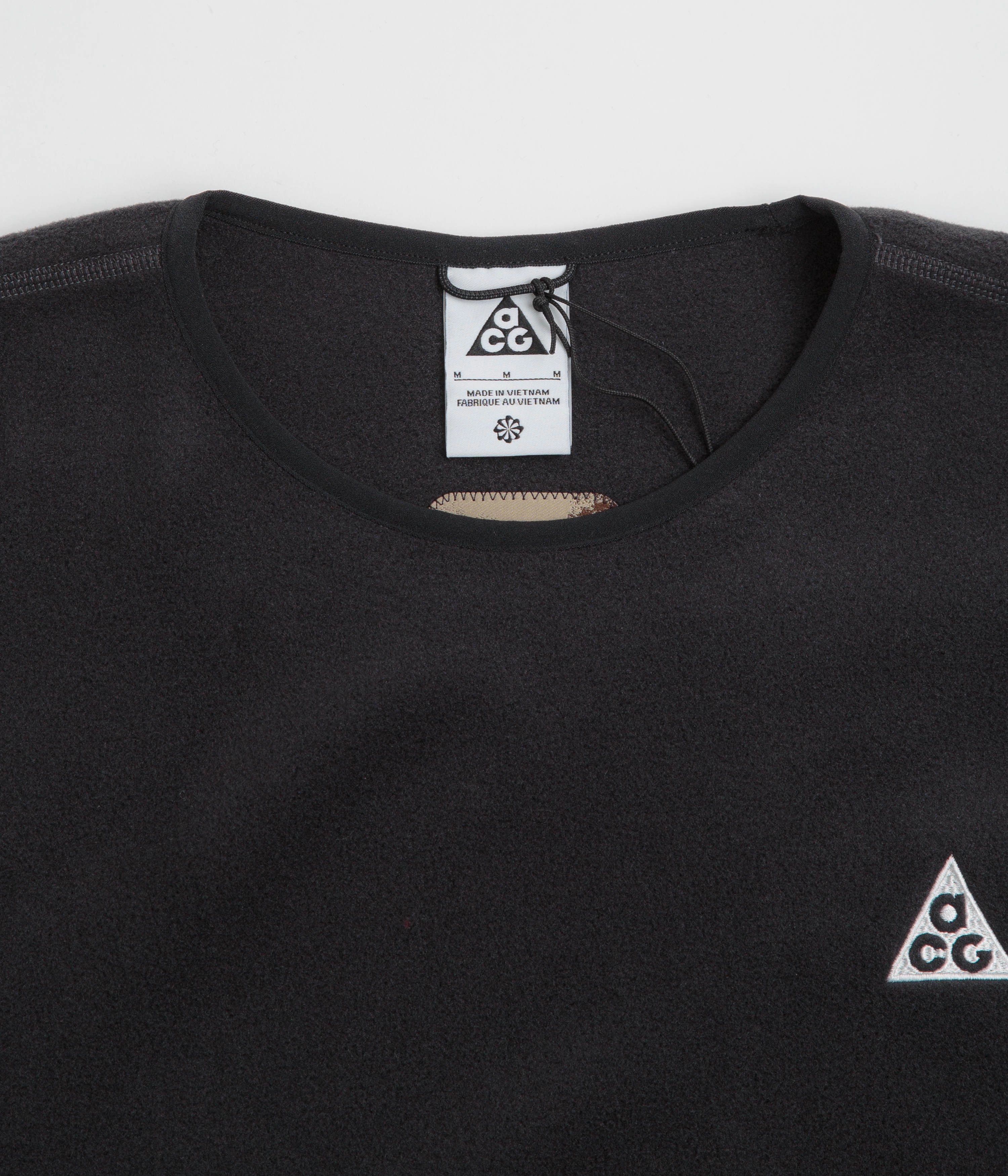 Simple Layer Tall Length Nike ACG Wolf Tree Crewneck Sweatshirt  - Black / Anthracite / Summit White