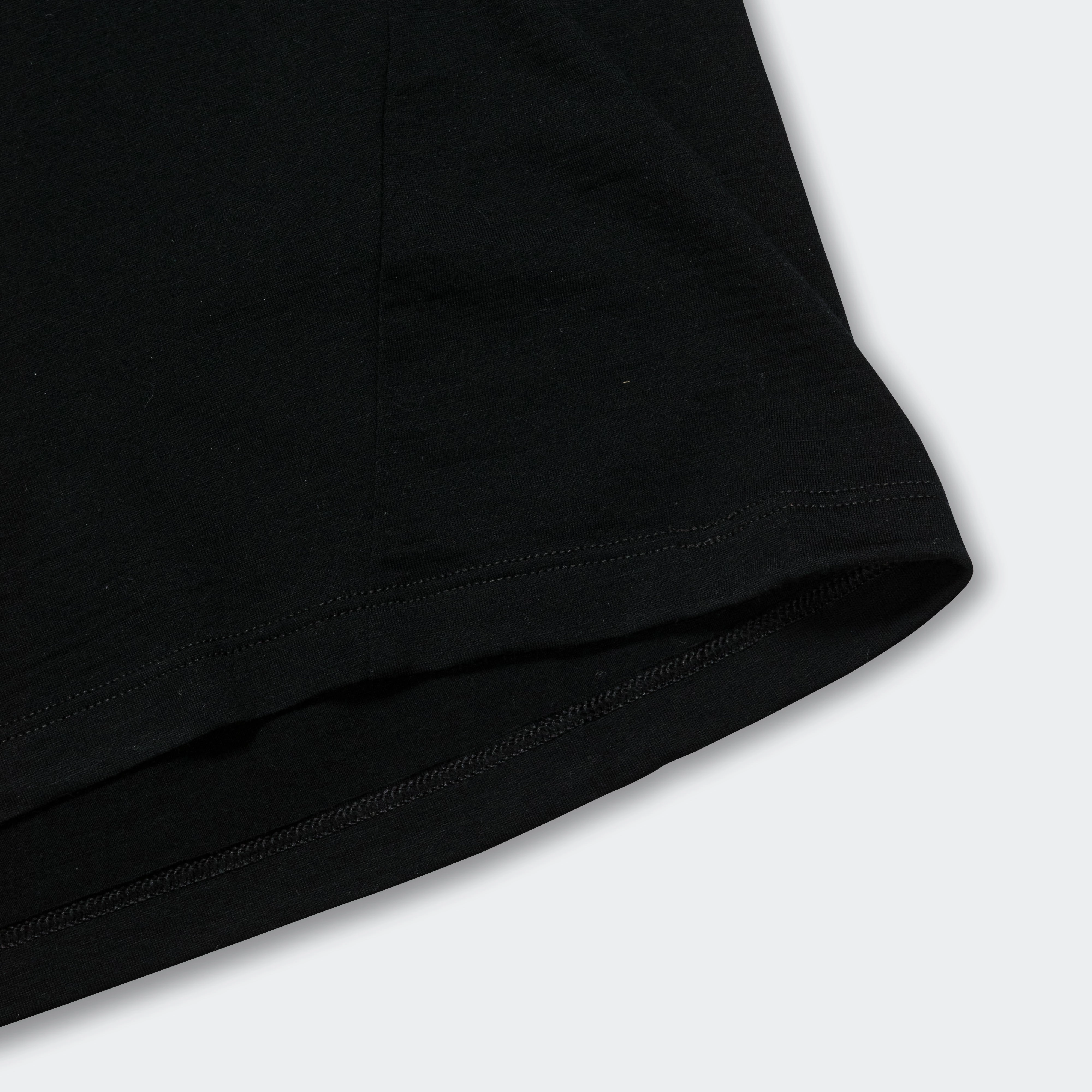 Frame SS Shirt - Black Comfy Essentials Wear Solid Color