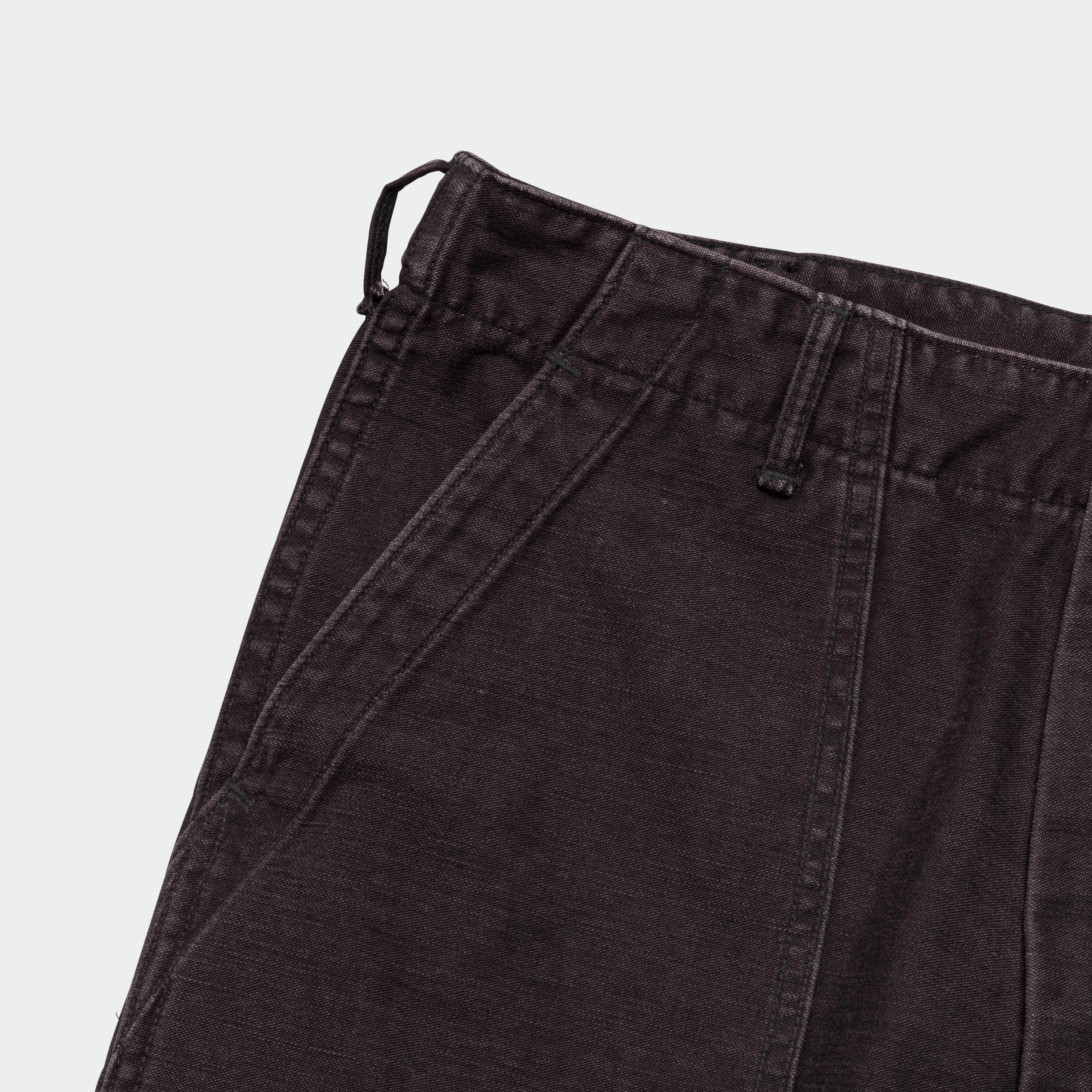 Slim Fit Fatigue Pants - Black Stone Ventilated Panels