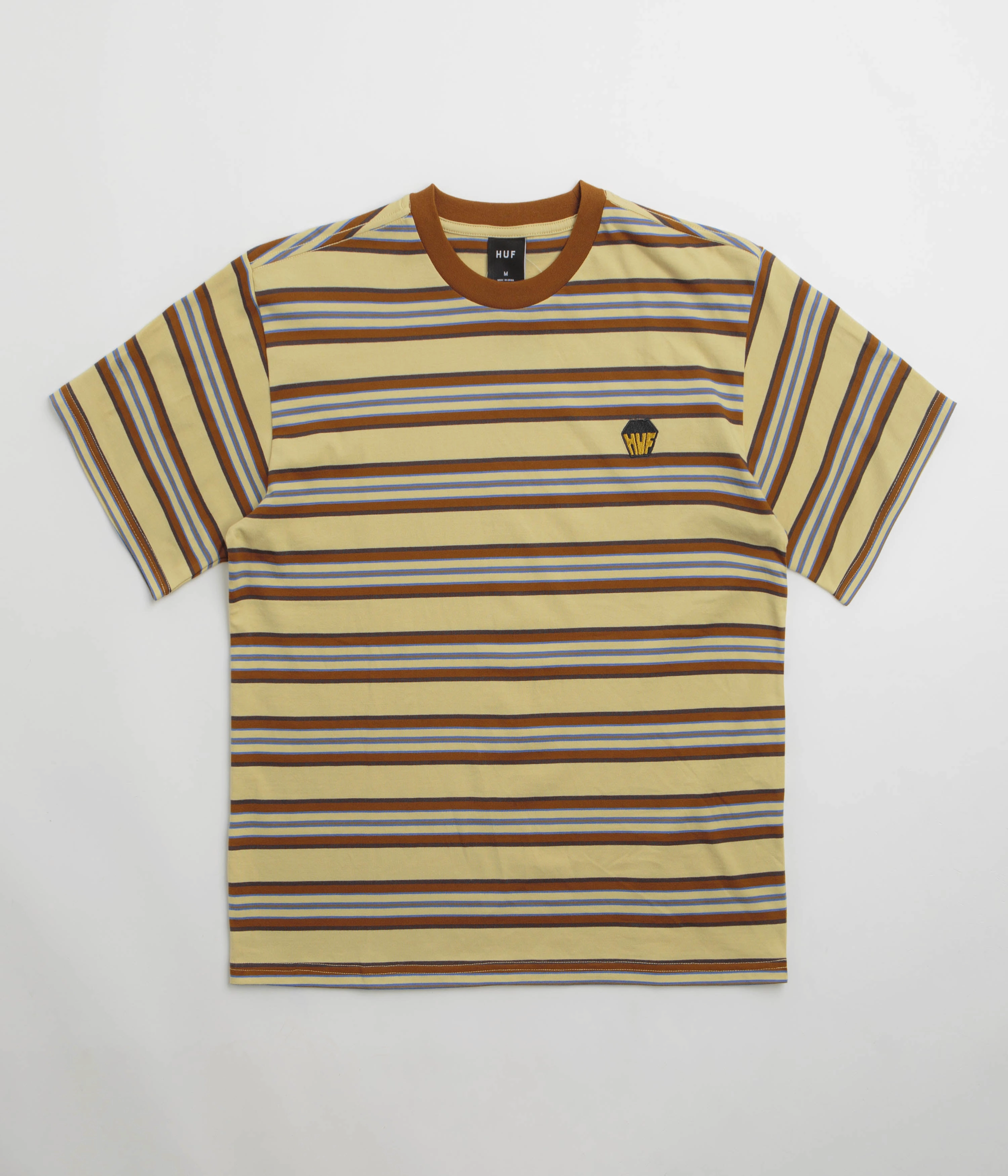 Travel Essential HUF Big Block Stripe T-Shirt - Clay