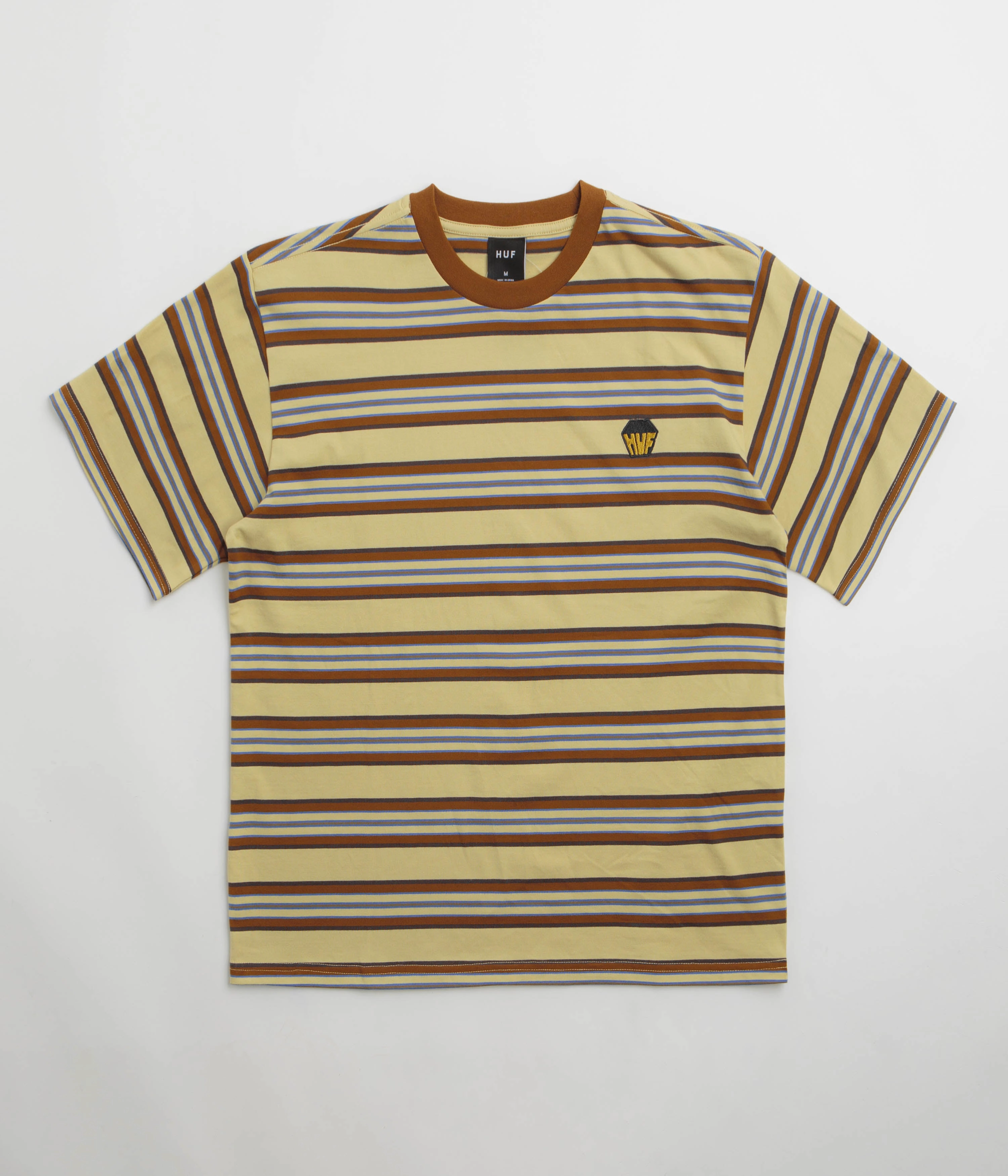 Ethically Sourced Materials HUF Big Block Stripe T-Shirt - Clay