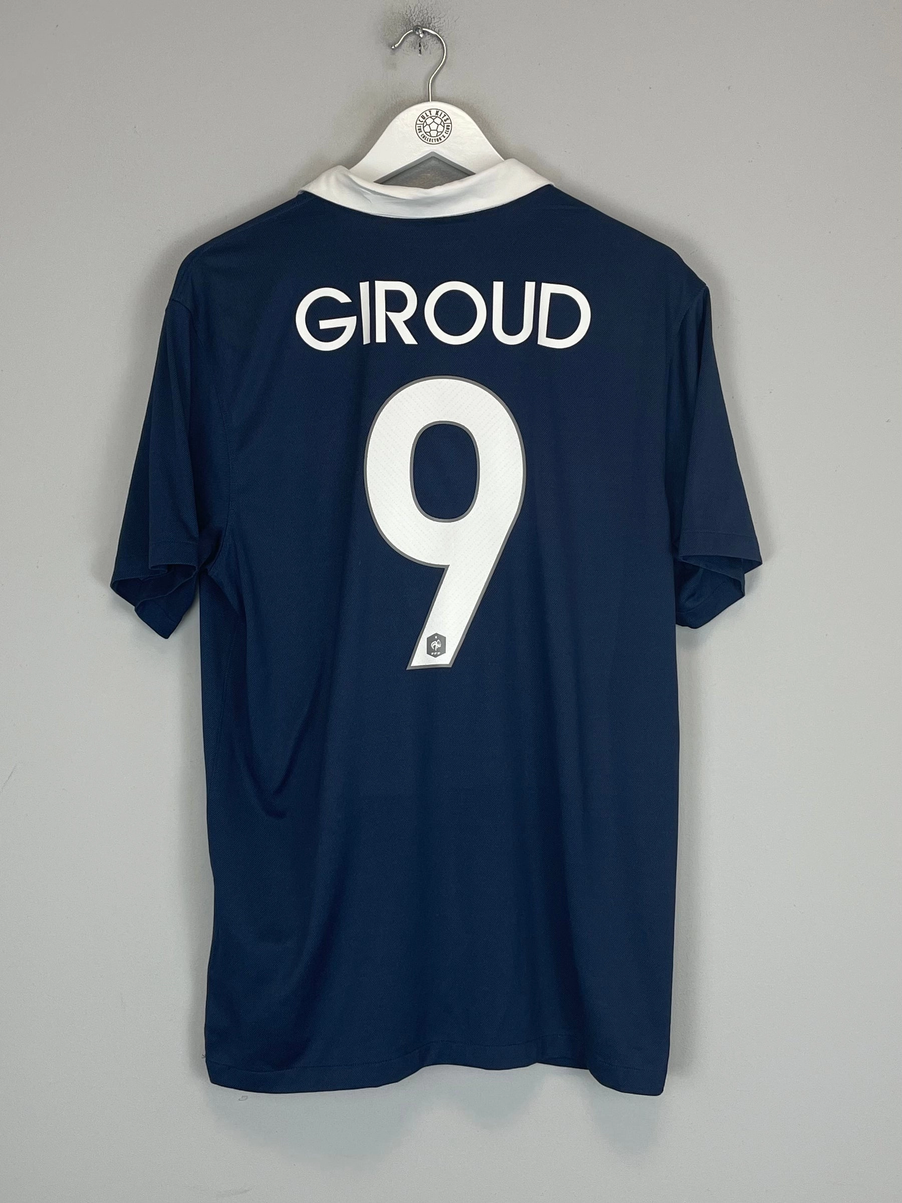 Warm Day Wear Tubular Body Mapping 2014/15 FRANCE GIROUD #9 HOME SHIRT (L) NIKE