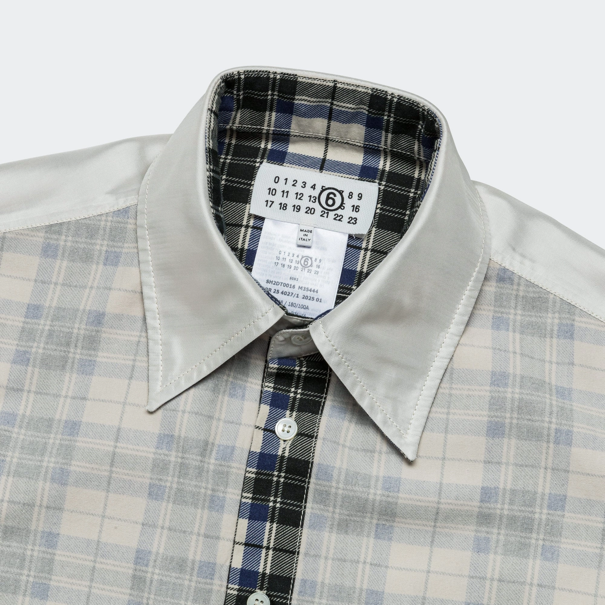 Button-up Reversible Checkered Shirt - Black/White