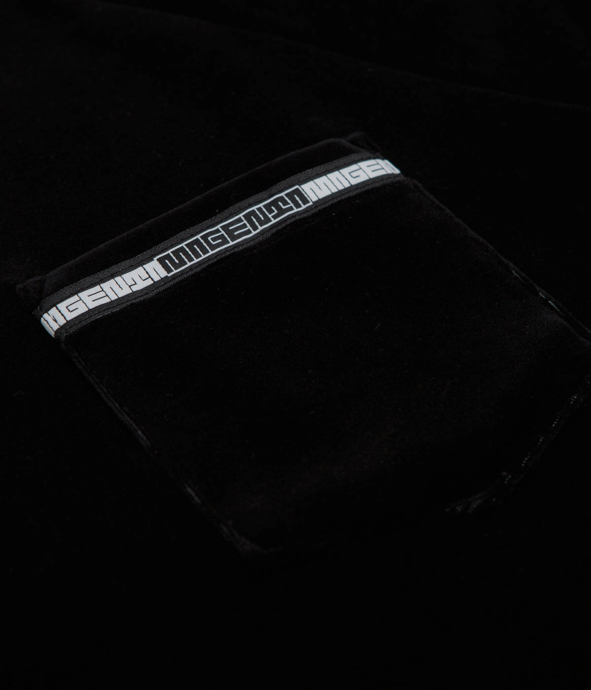 Magenta Velours Pocket T-Shirt - Black Layering Comfort Wear Cozy Comfort Look