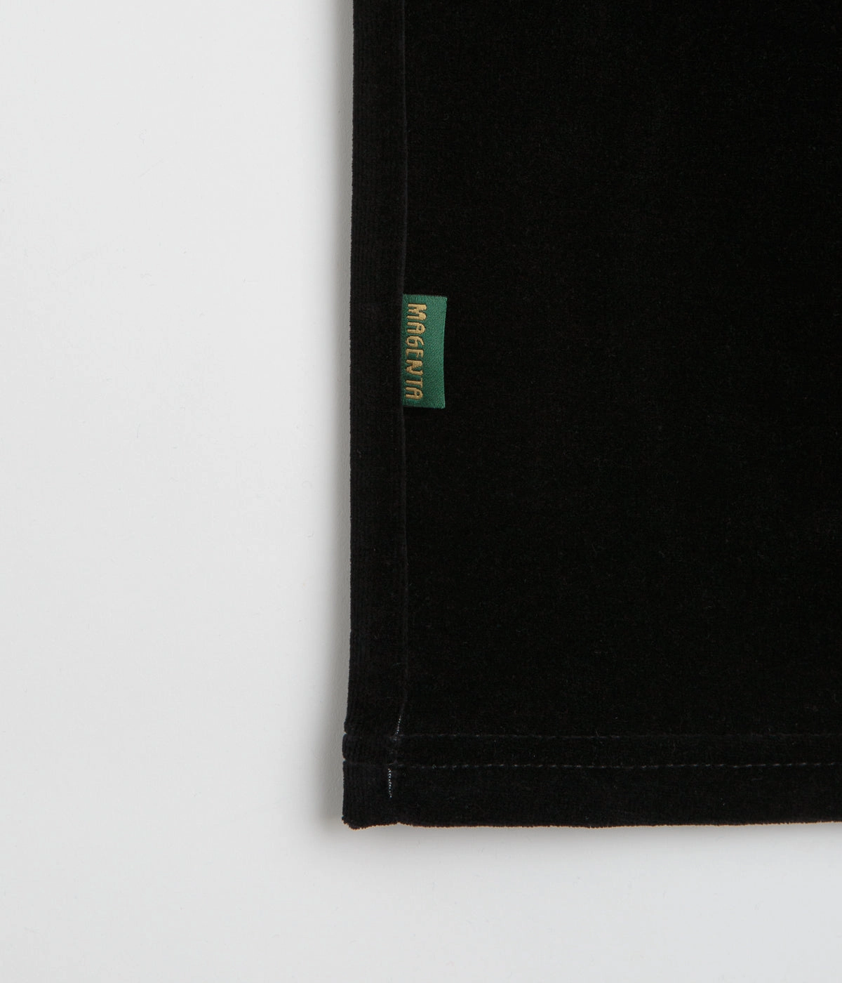 Daily Trend Magenta Velours Pocket T-Shirt - Black