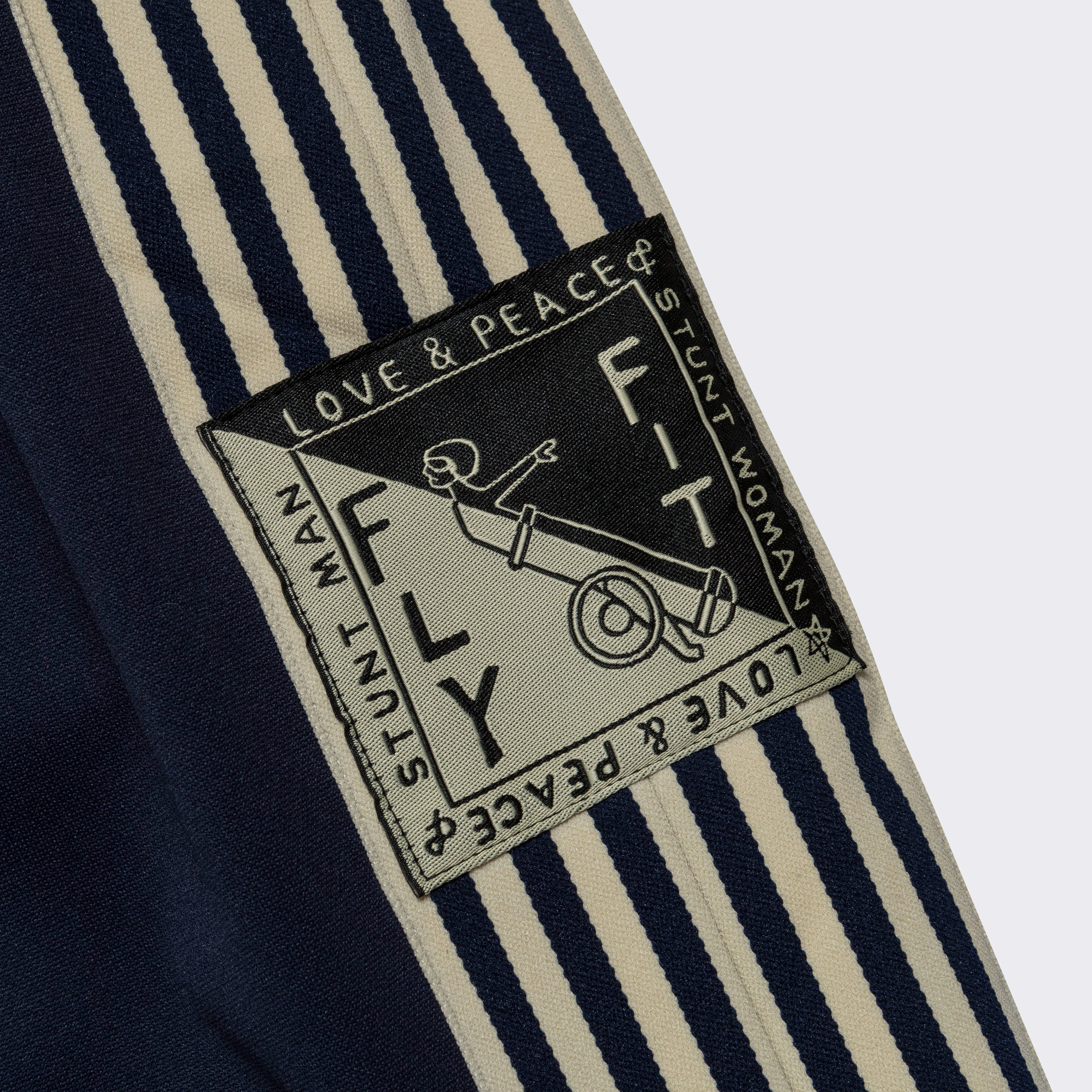 Smooth Heat-Jersey STUNTMEN & WOMEN Track Pants - Navy Rubberized Hem