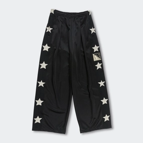 Smooth Jersey Stantman&woman Baggy Track Pants - Black Professional Wear Sporty Comfort