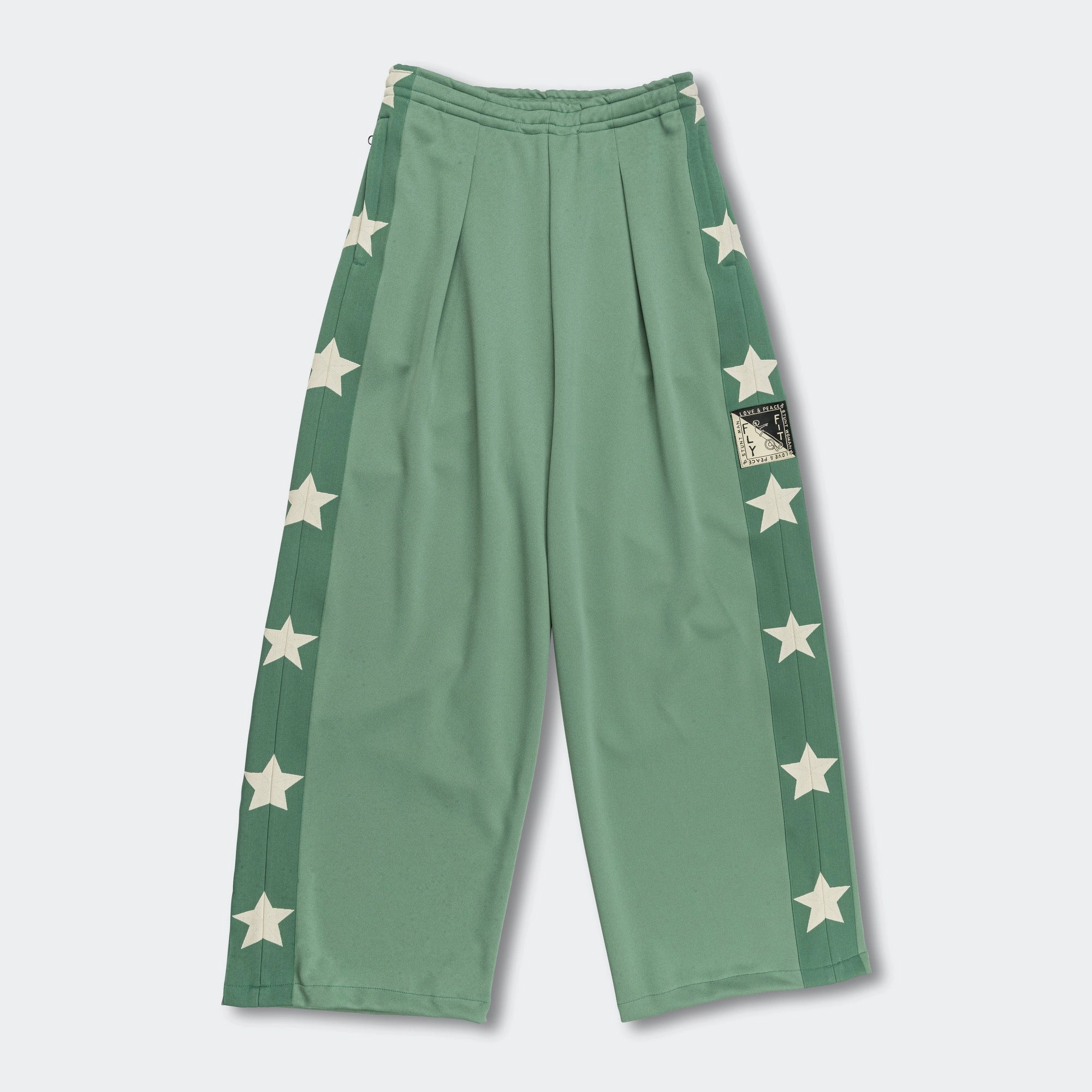StaticDissipativeFabric Sweat Wicking Lining Smooth Jersey Stantman&woman Baggy Track Pants - LightGreen