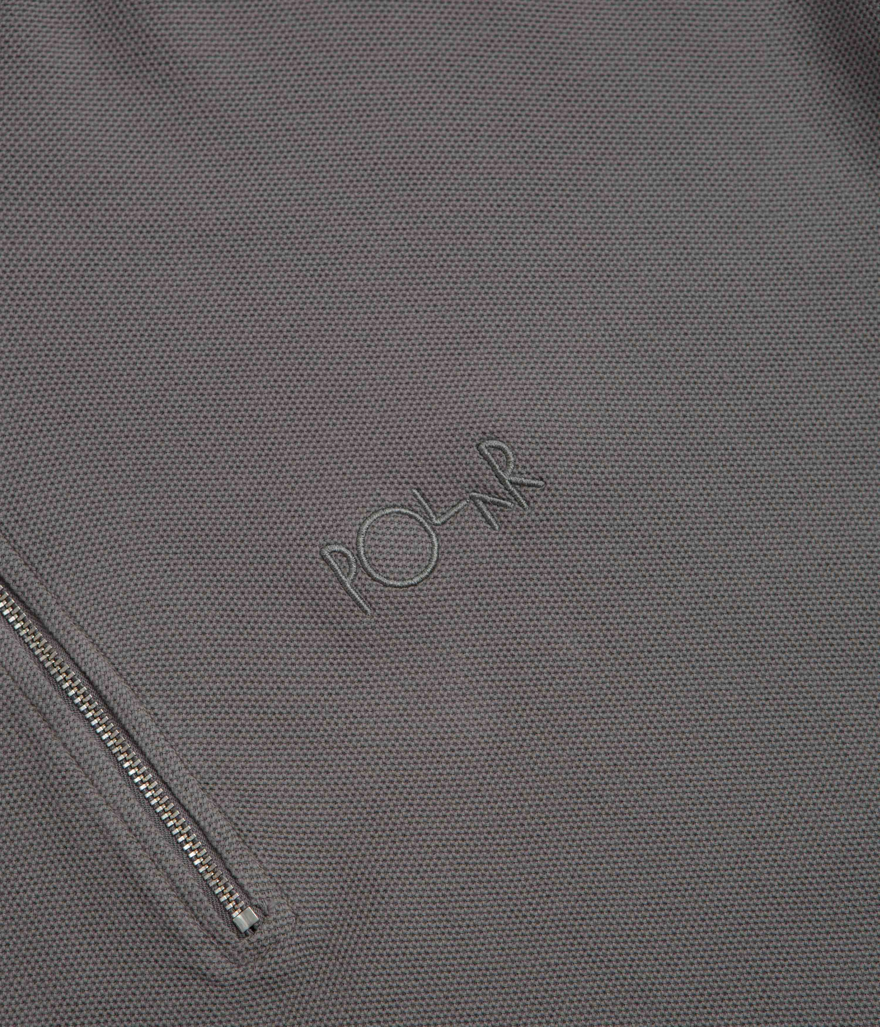 Wardrobe Essential Polar Pique Half Zip Shirt - Grey