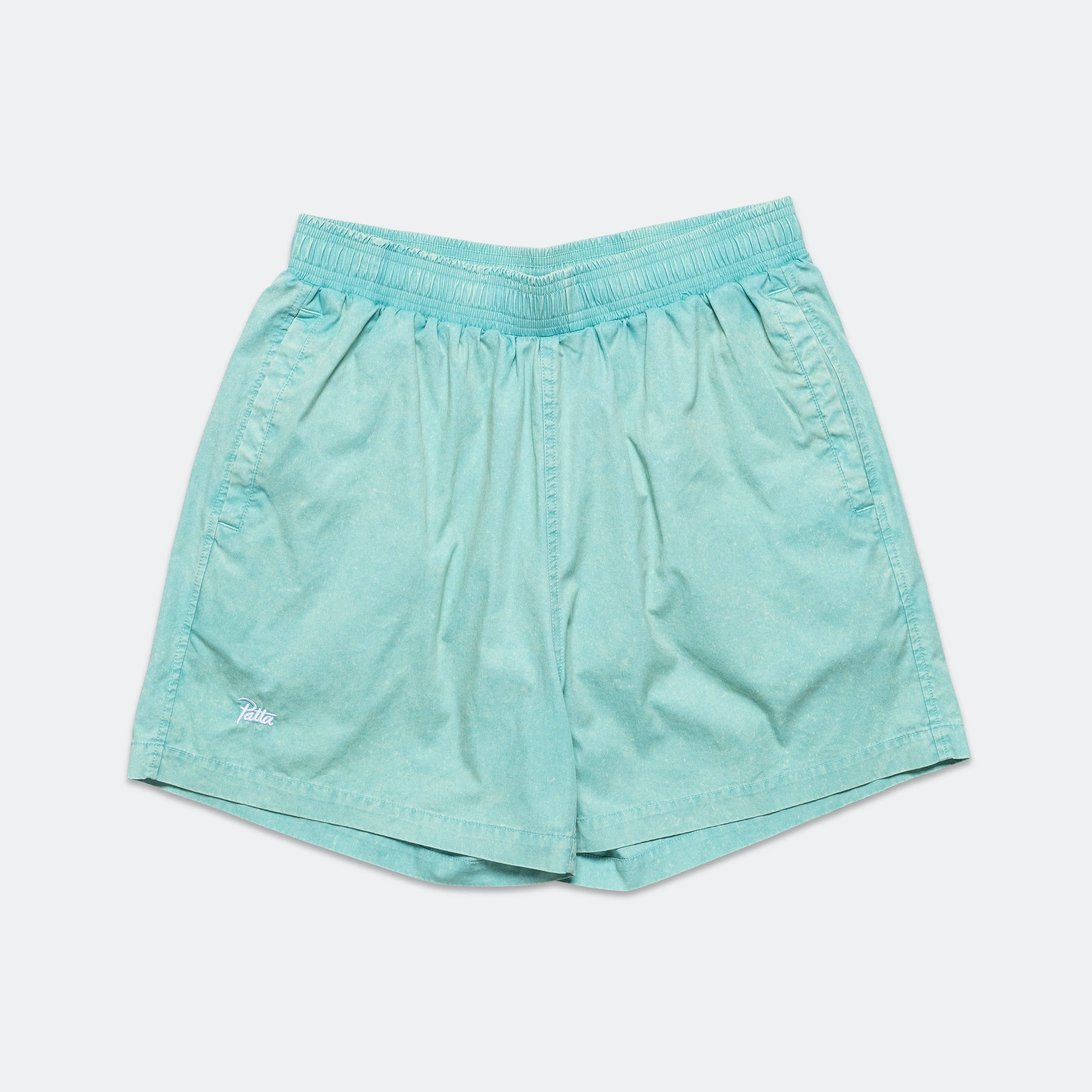 Acid Wash Shorts - Blue Radiance stripe design