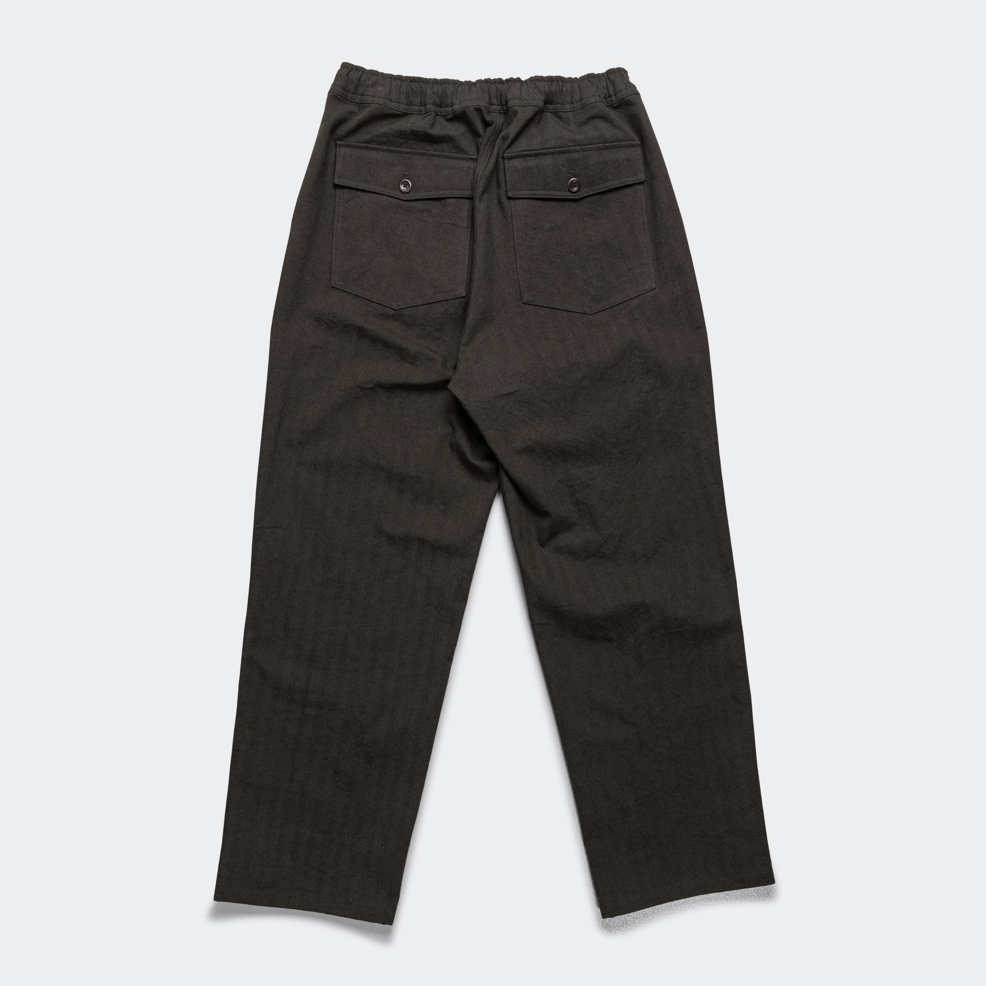 Ragnar Relaxed Herringbone Pant x UP THERE - Beech Green Fashionable Design