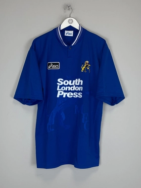 1996/97 MILLWALL *MINT* HOME SHIRT (L) ASICS Performance Driven Design