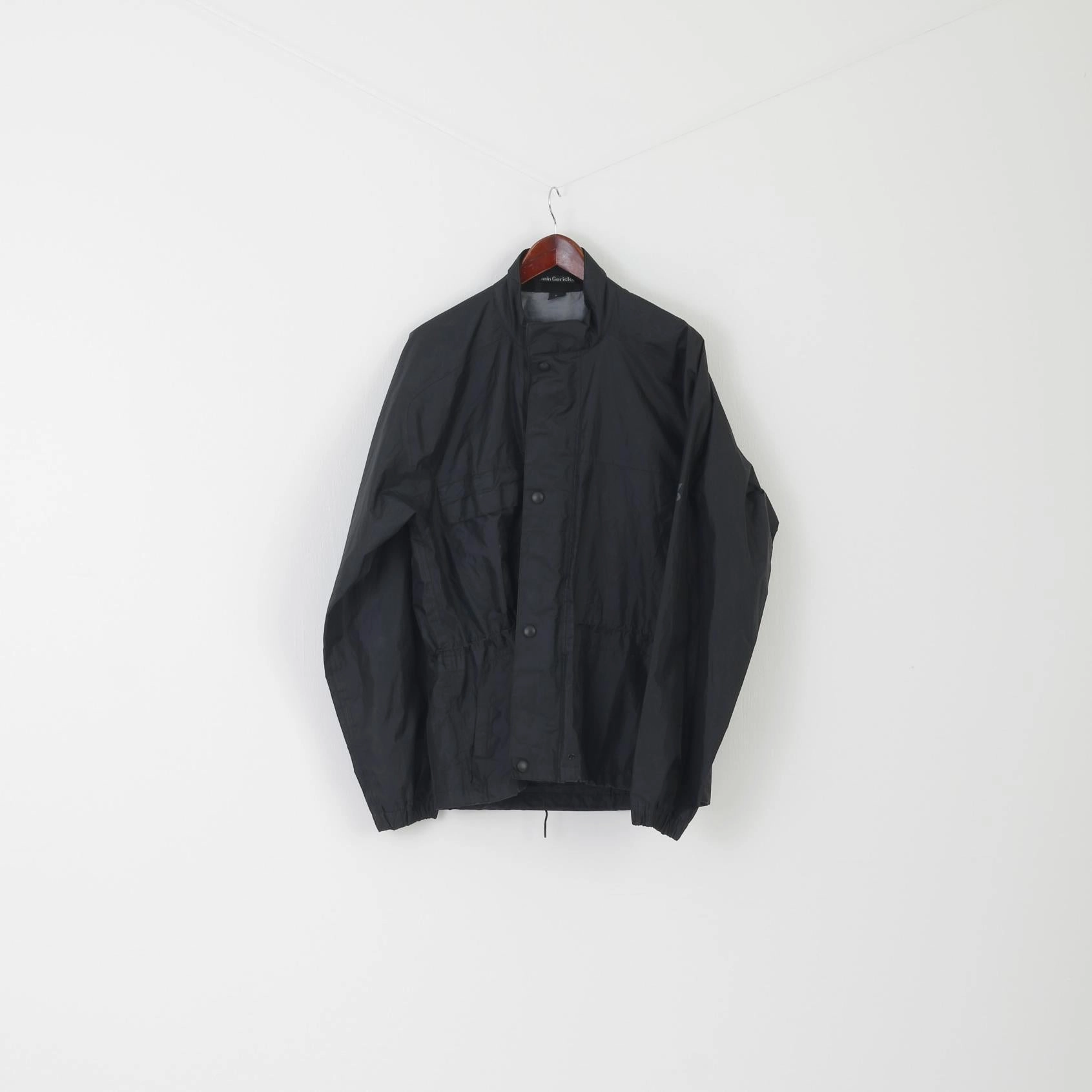 Hein Gericke Men M Jacket Black Full Zipper Lightweight Biker Sportswear Top WeightDispersing Padding Athletic Wear