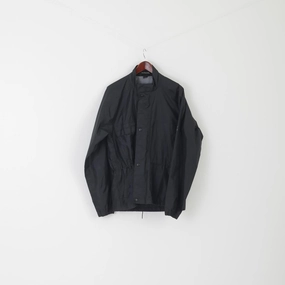 Hein Gericke Men M Jacket Black Full Zipper Lightweight Biker Sportswear Top WeightDispersing Padding Athletic Wear