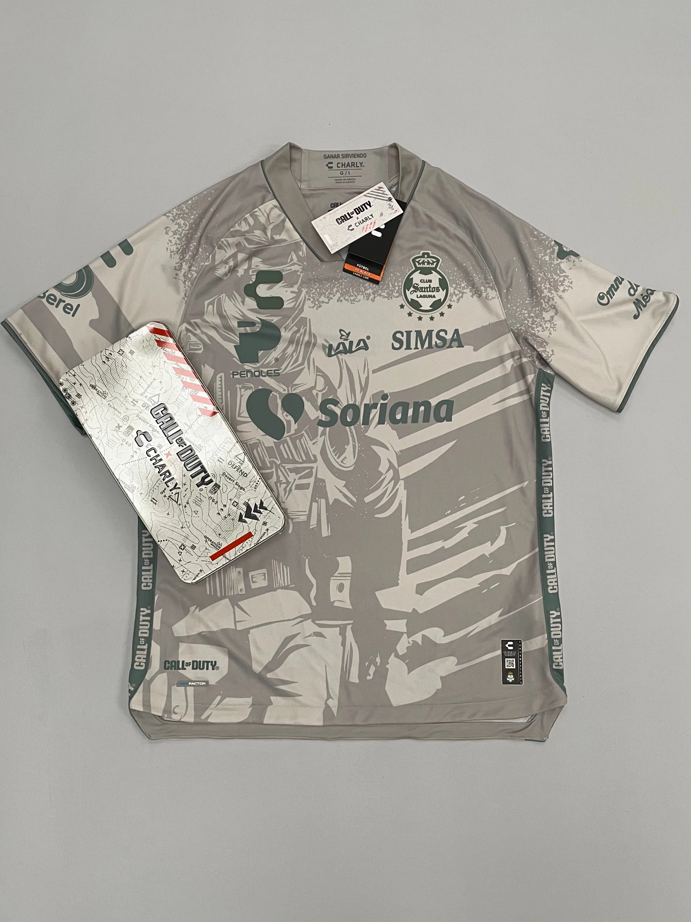 2023/24 SANTOS LAGUNA X CALL OF DUTY *BNWT* SIGNED SHIRT (L) CHARLY Enhanced Durability Reinforcement