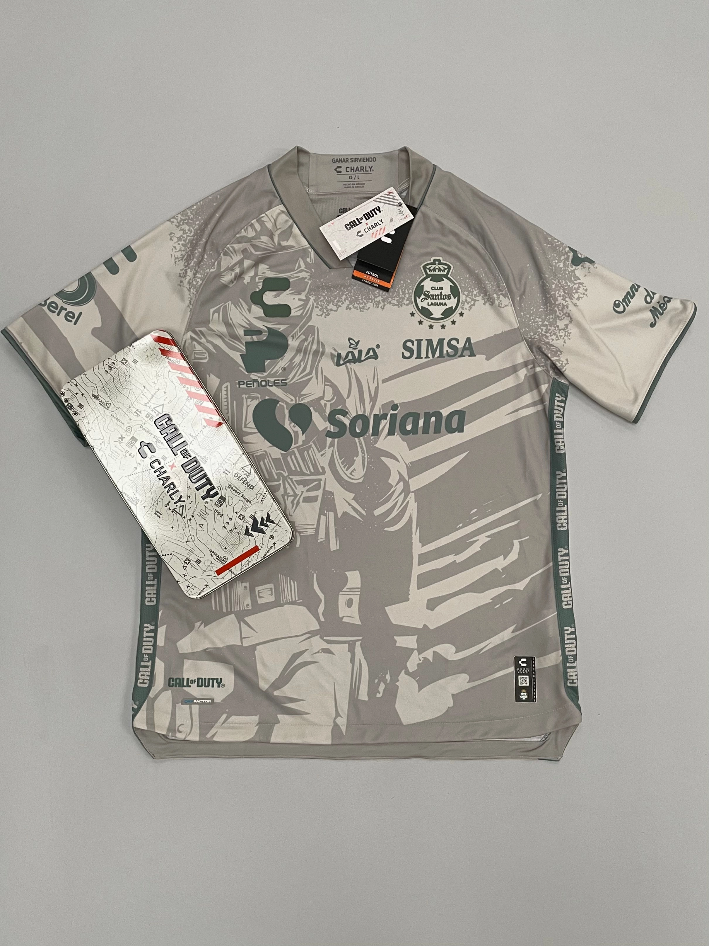 Tear Resistant Construction Wrinkle resistant fabric 2023/24 SANTOS LAGUNA X CALL OF DUTY *BNWT* SIGNED SHIRT (L) CHARLY