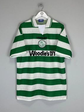 1998/99 SHAMROCK ROVERS HOME SHIRT (XL) UMBRO Breathable Base Durable Double Needle Hem
