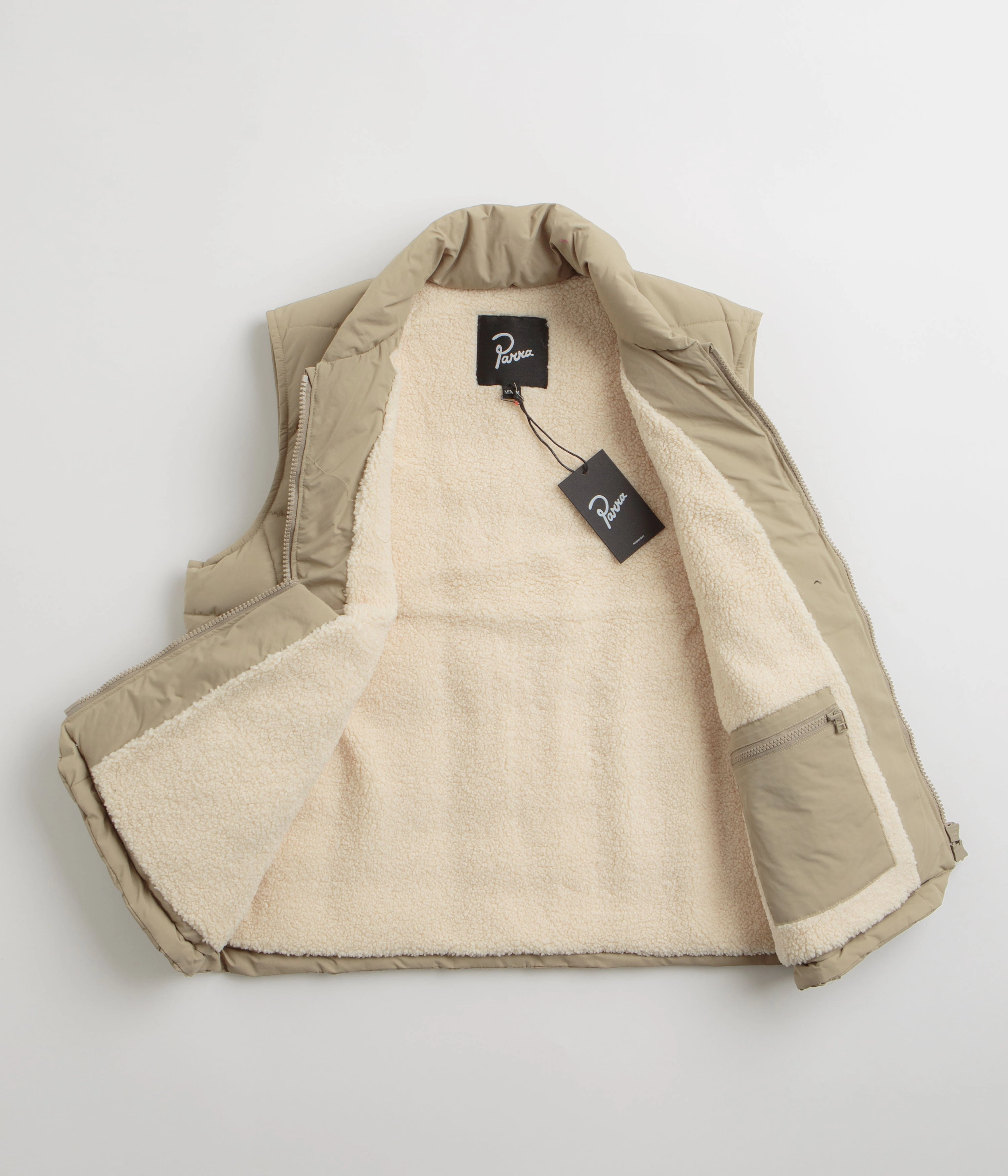 by Parra Waved Alien Puffer Vest - Tan System