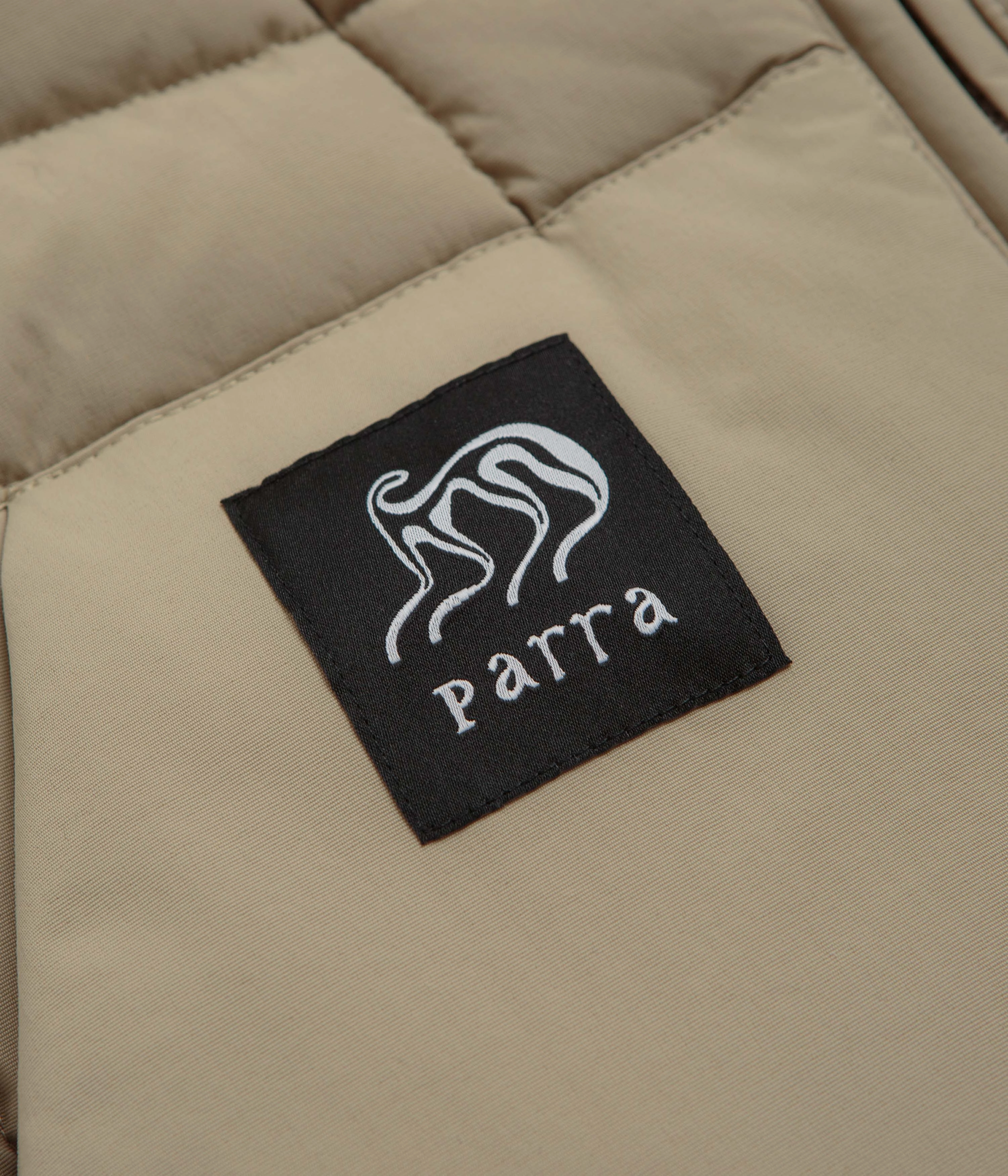 Cold Day Stand Collar by Parra Waved Alien Puffer Vest - Tan