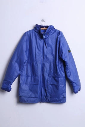 half-zip Isodry Carryon Mens L Parka Jacket Navy Cotton Nylon Hood