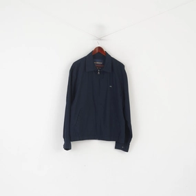 Anti-pilling Weather Shield McGregor Men 54 L Jacket Navy Cotton Outdoor Harrington Zip Up Classic Top