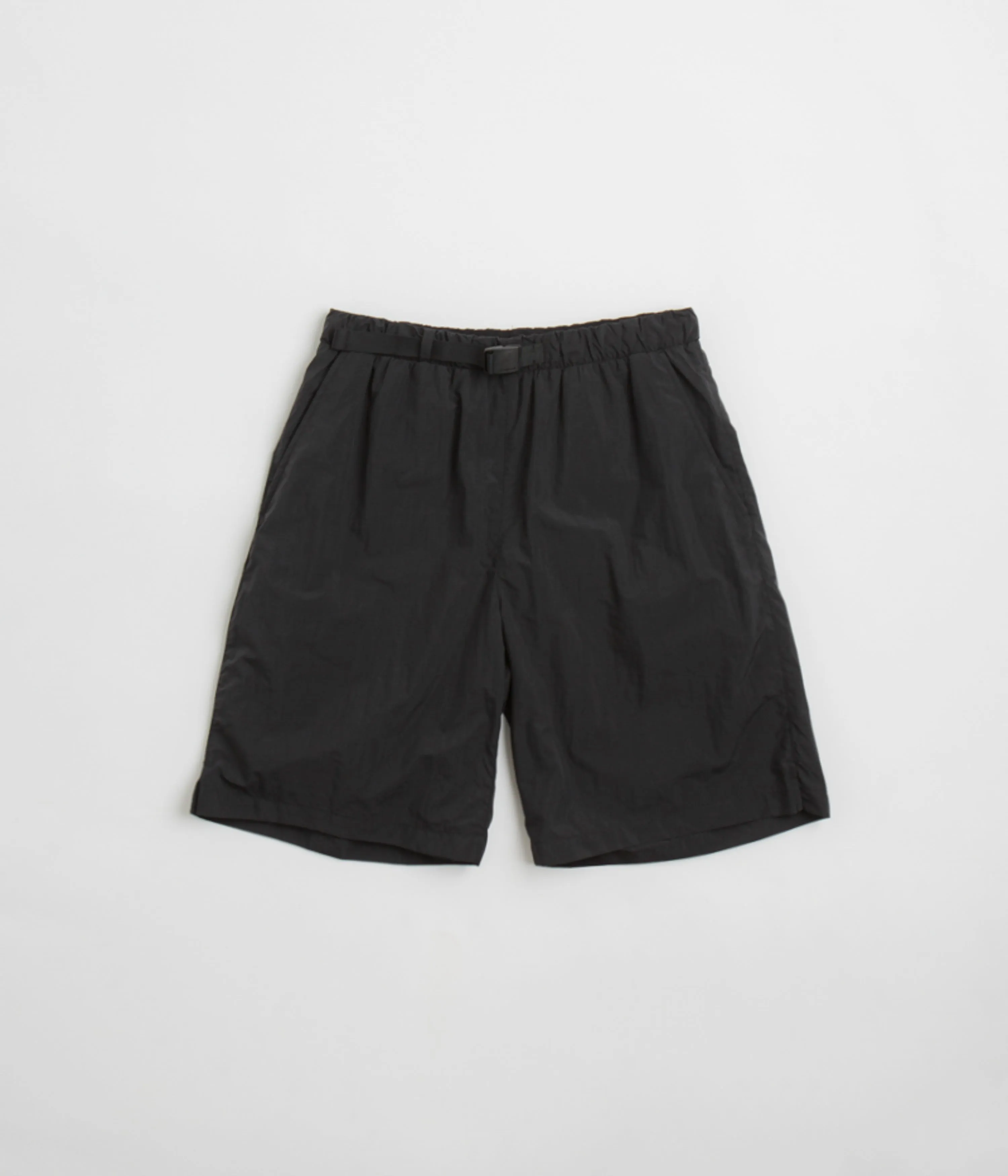 Simple Style Snow Peak Nylon Tussah 2Way Shorts - Black