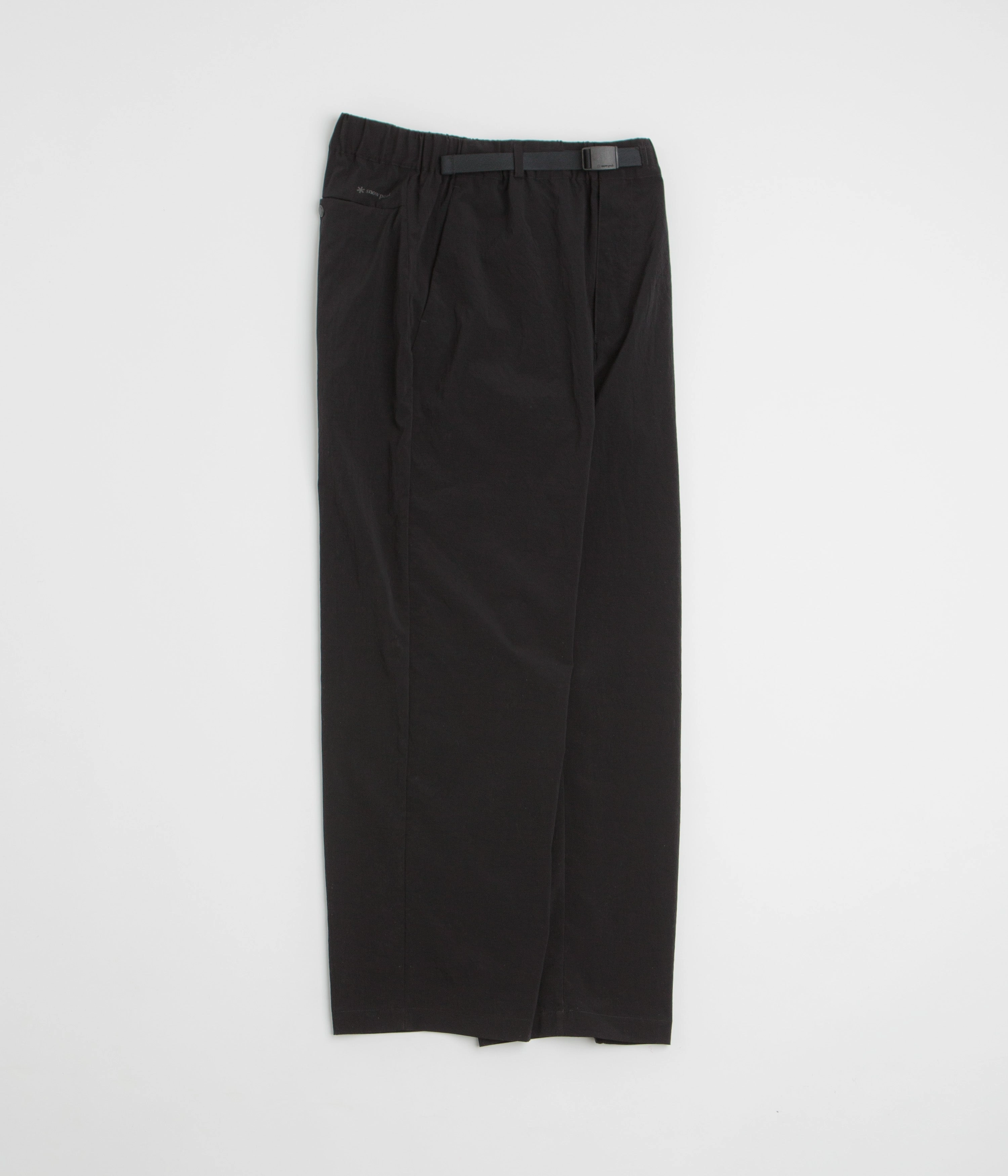 Snow Peak Breathable Quick Dry Pants - Black Everyday Comfort Lightweight Weave