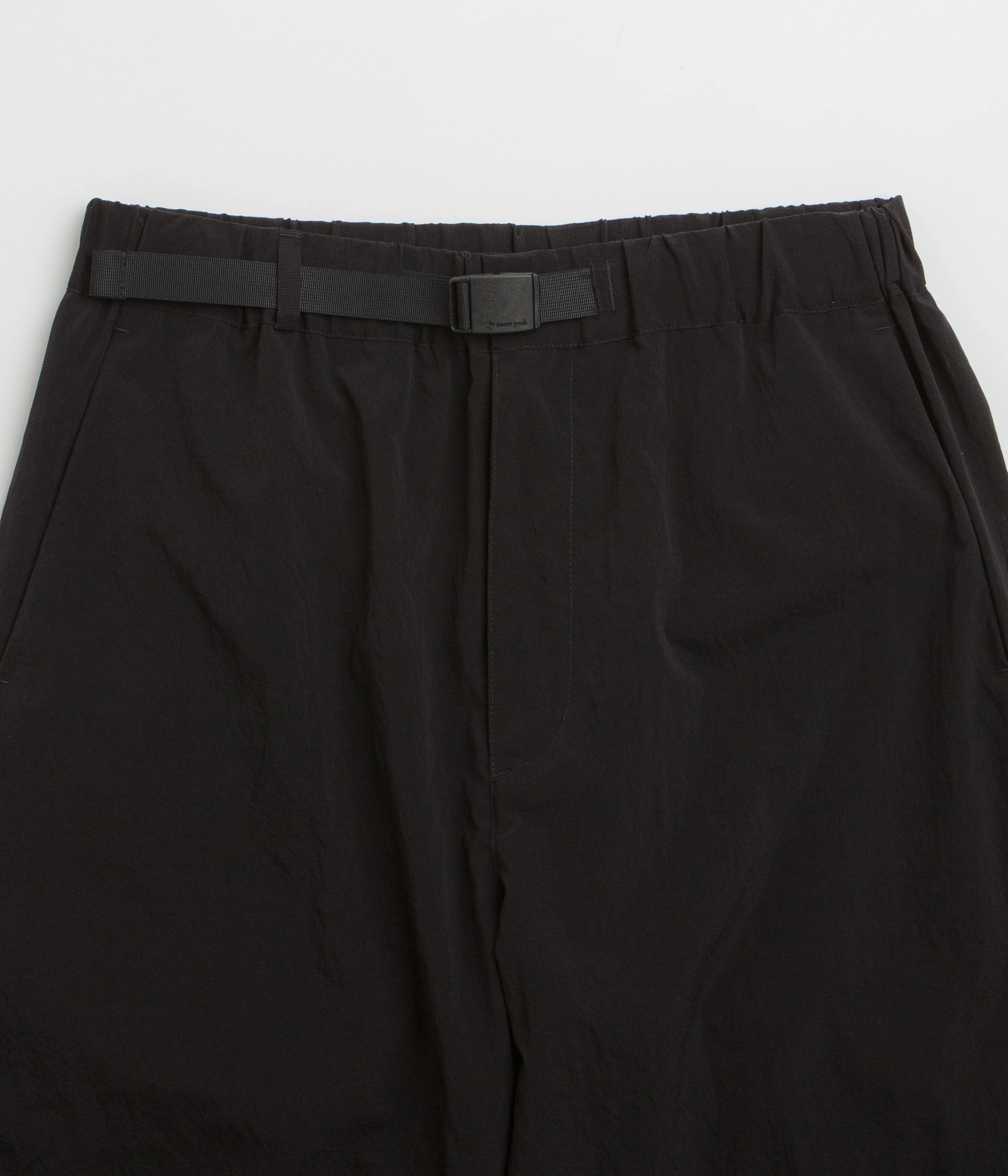 AntibacterialCoating DoubleLayeredKnees Snow Peak Breathable Quick Dry Pants - Black