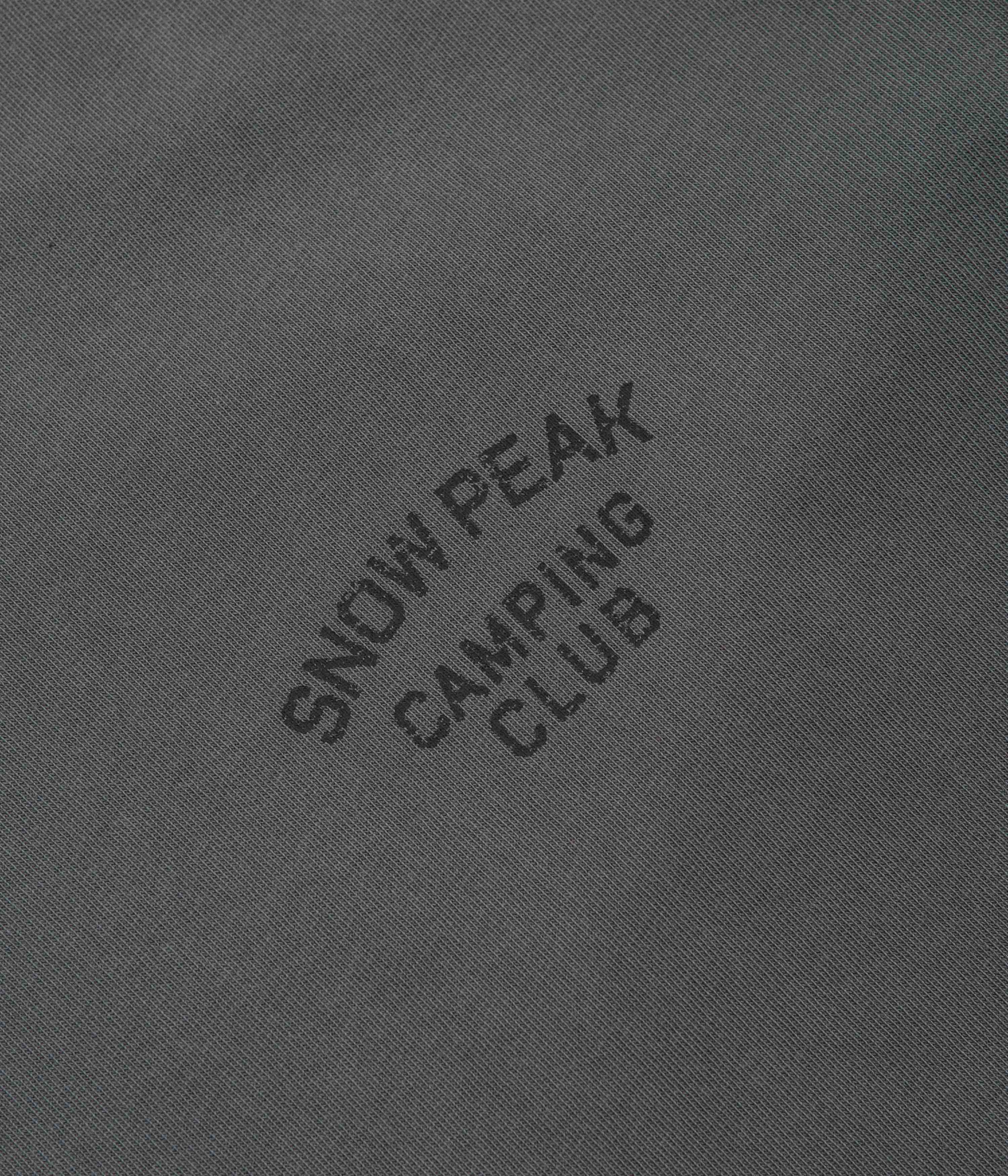 Snow Peak Camping Club T-Shirt - Charcoal Low Profile Silhouette