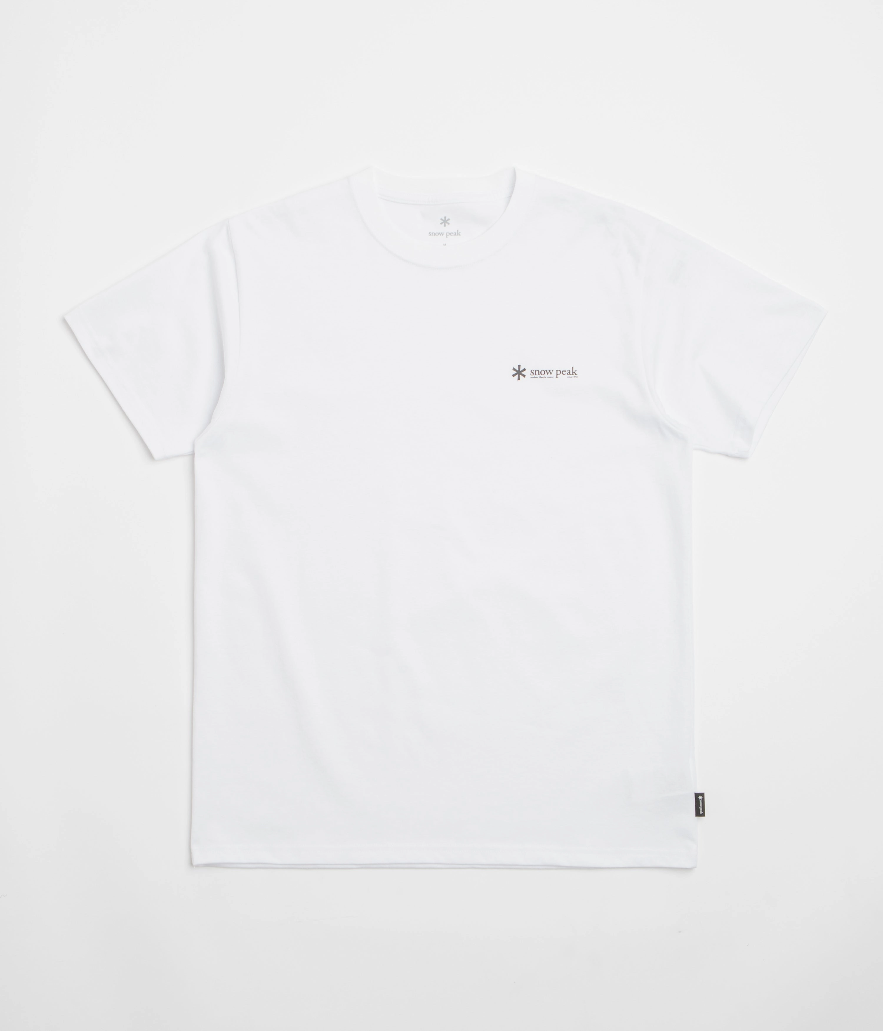Snow Peak Chest Logo T-Shirt - White polo neck Pocket Design