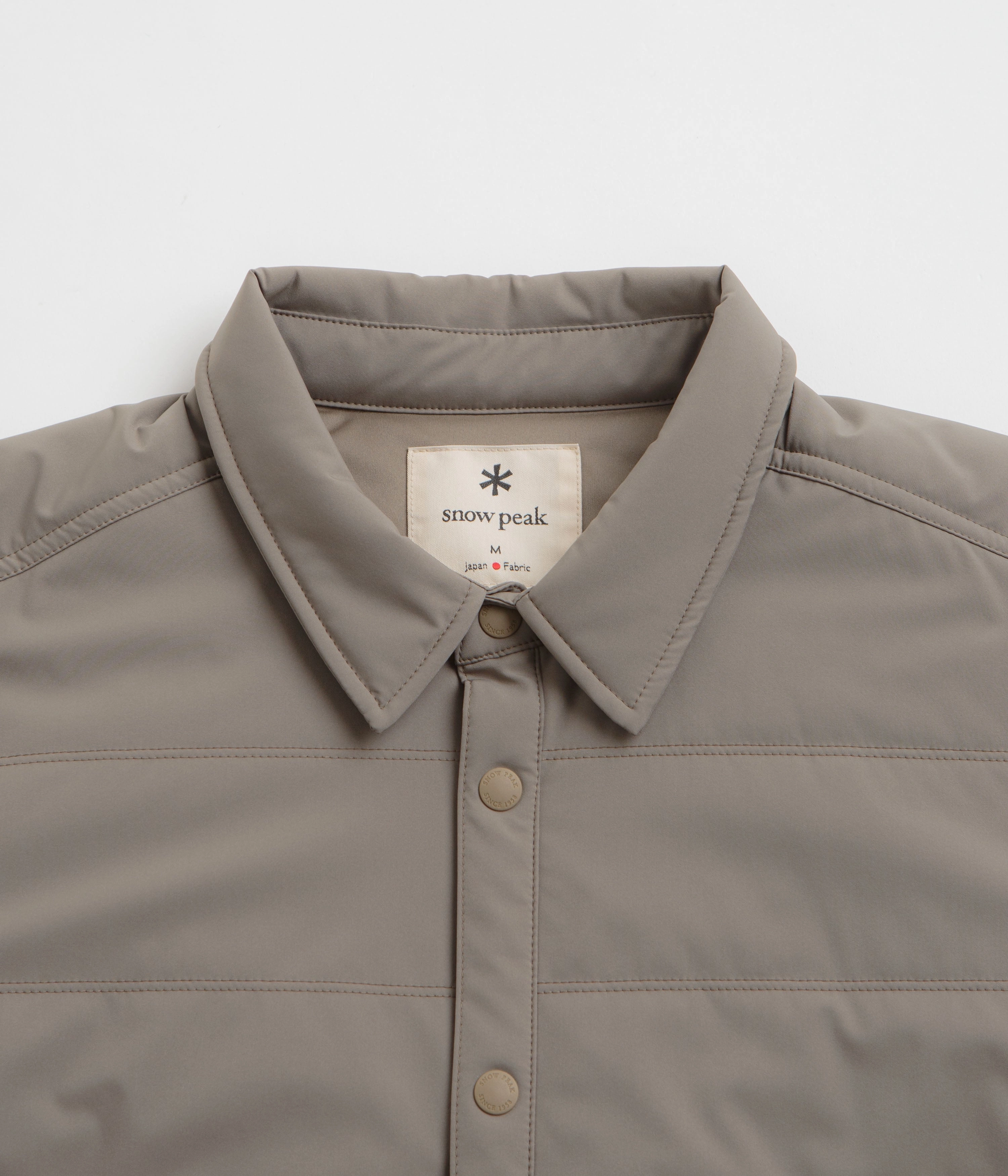 Luxurious Feel Winter Fashion Snow Peak Flexible Insulated Shirt - Khaki