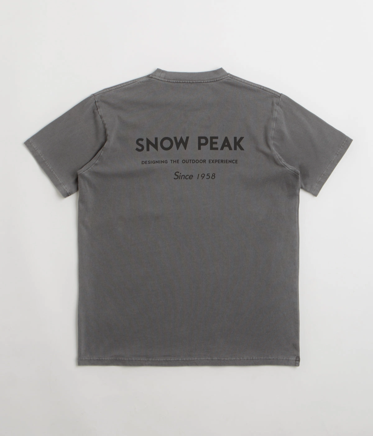 Snow Peak Garment Dyed T-Shirt - Charcoal Sleep