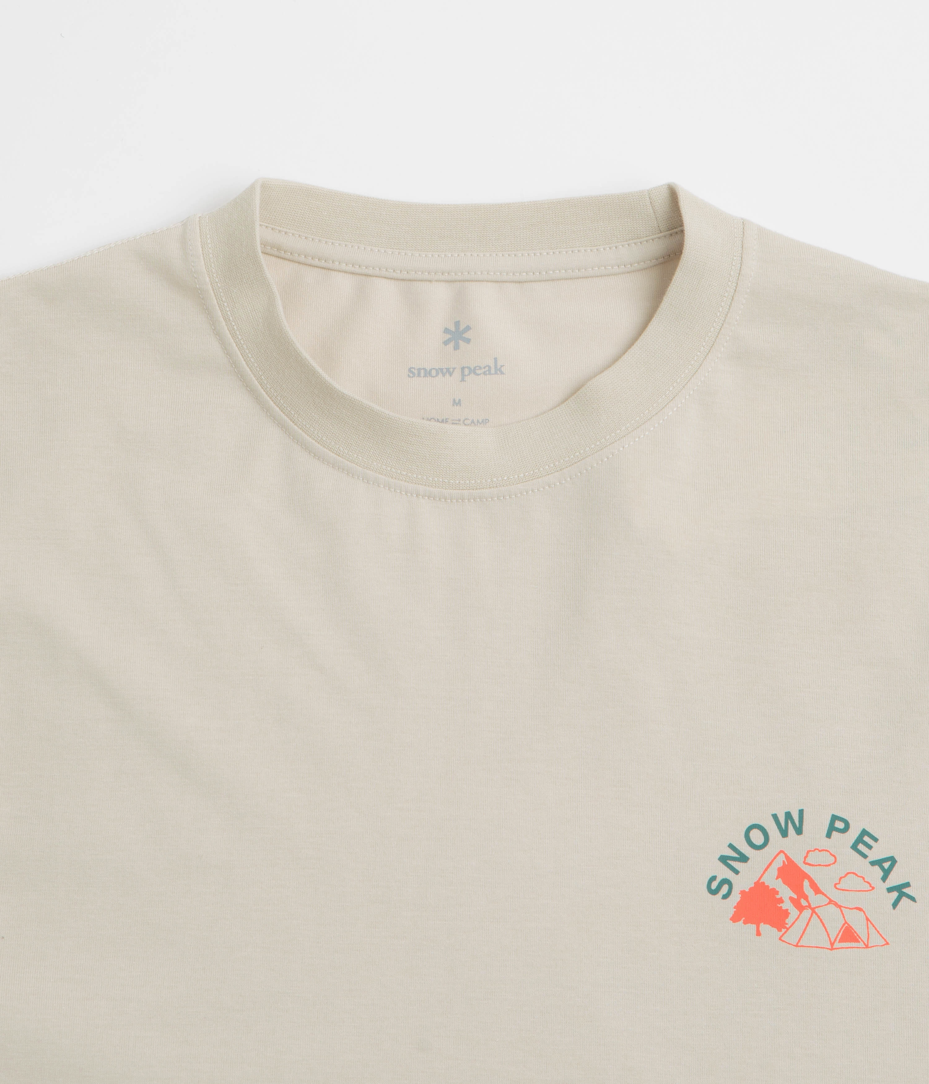 Snow Peak Living With Nature Long Sleeve T-Shirt - Ivory Versatile Fit