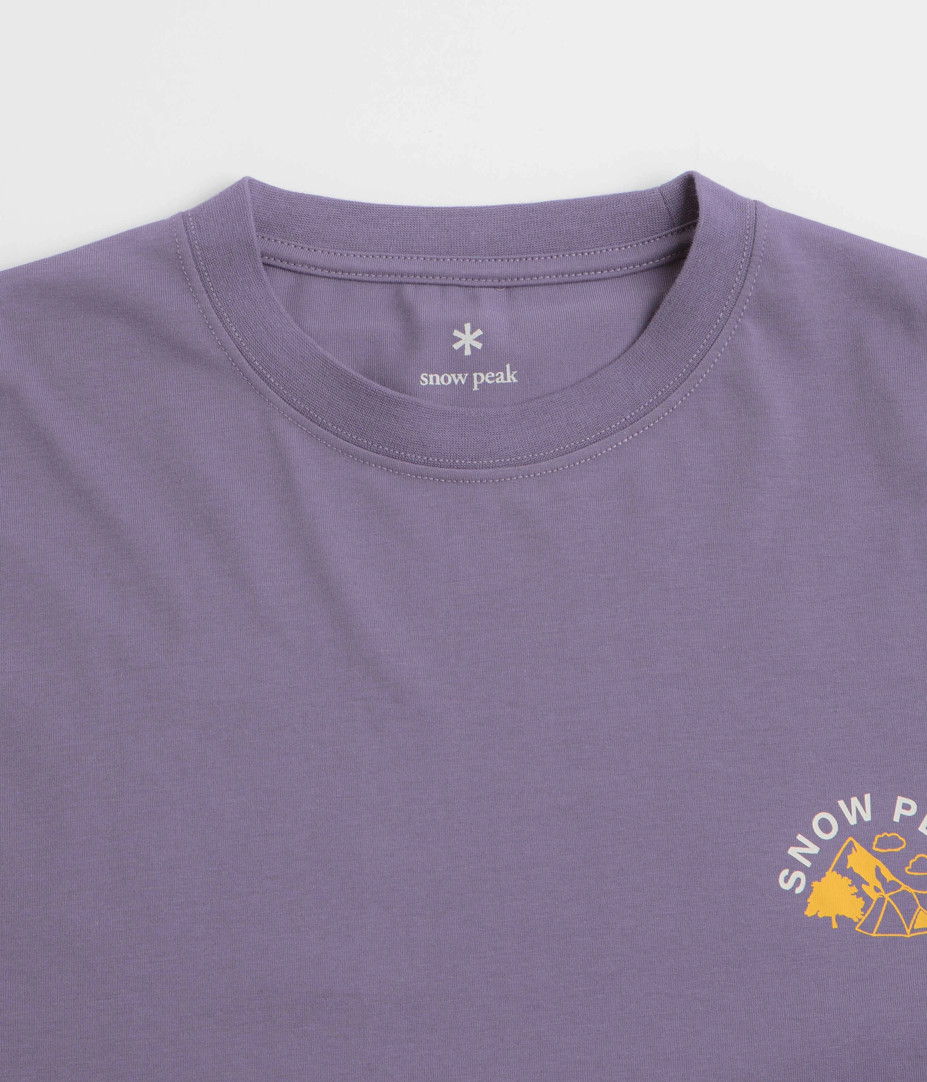 Snow Peak Living With Nature Long Sleeve T-Shirt - Purple Street Comfort Style Timeless Design