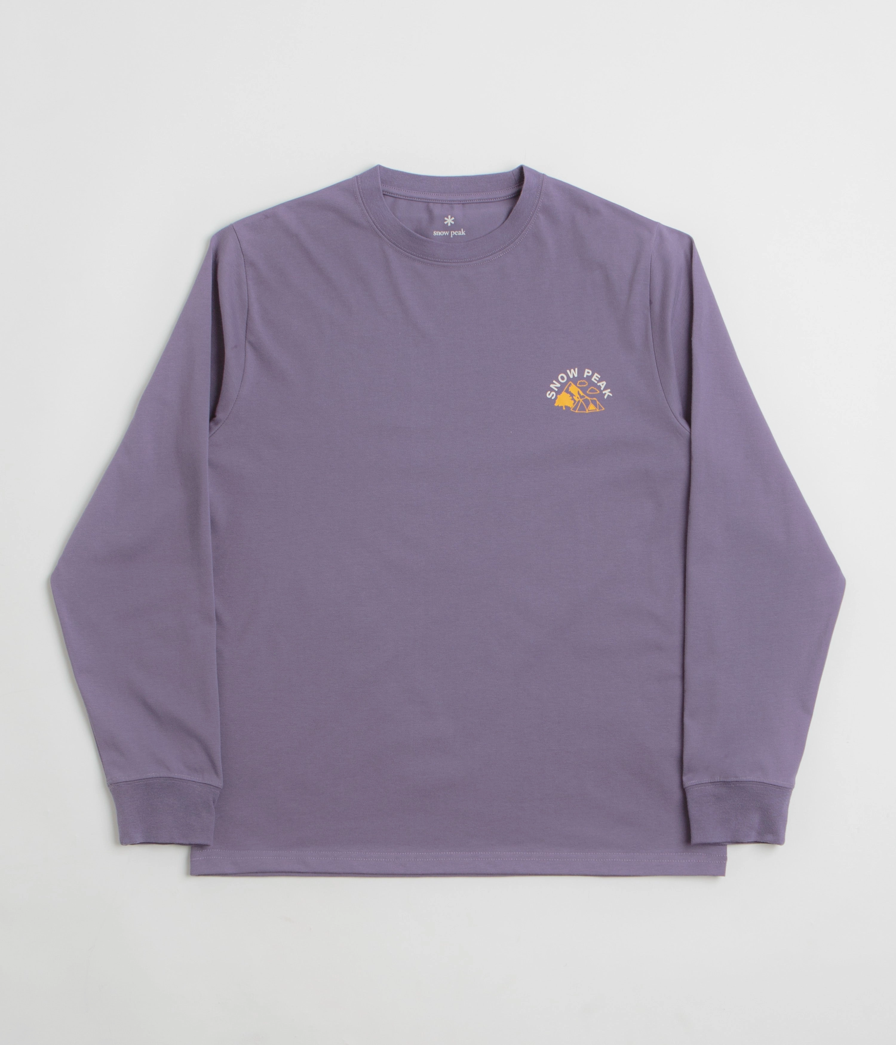 Perfect Fit Wear Snow Peak Living With Nature Long Sleeve T-Shirt - Purple
