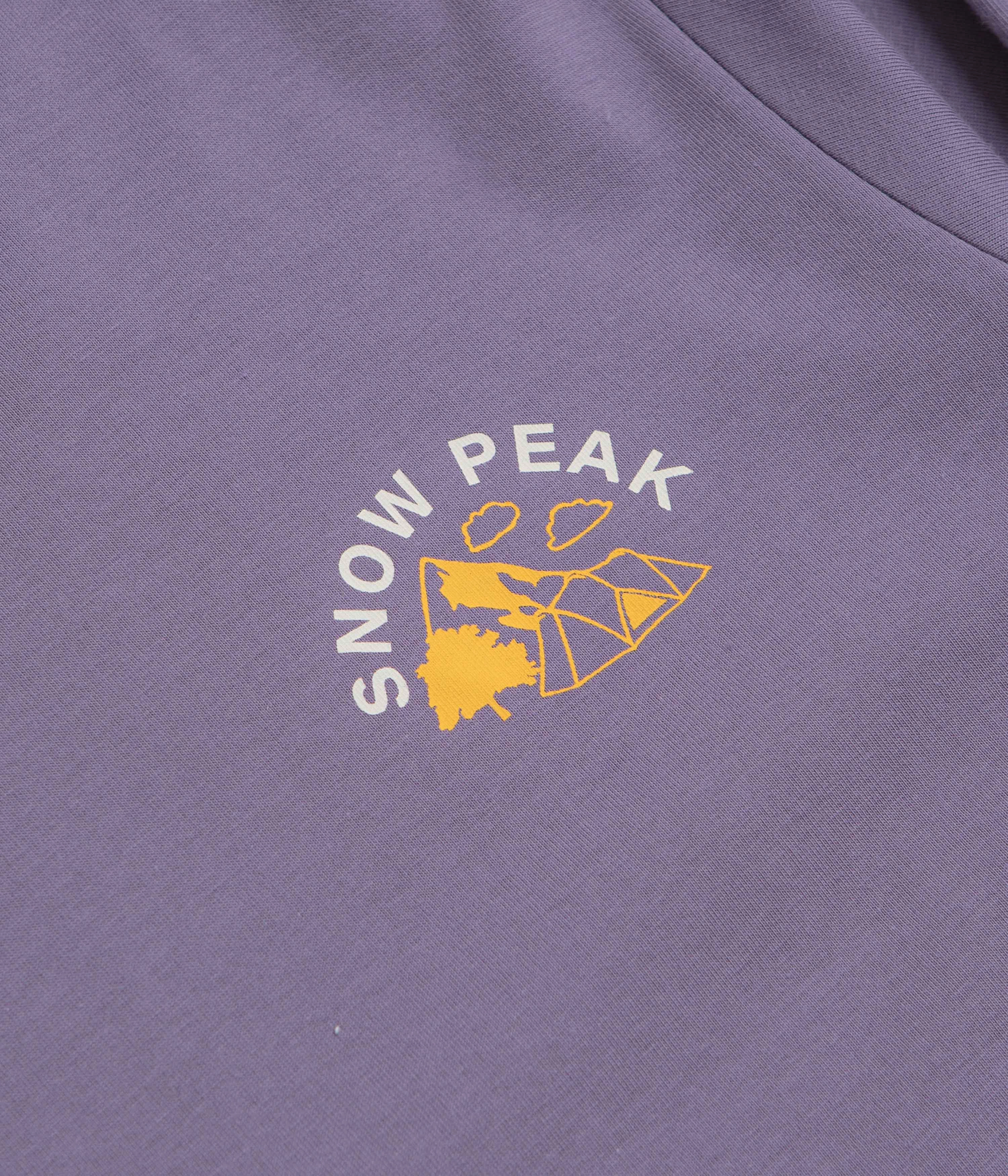 Comfy Vibes Snow Peak Living With Nature Long Sleeve T-Shirt - Purple