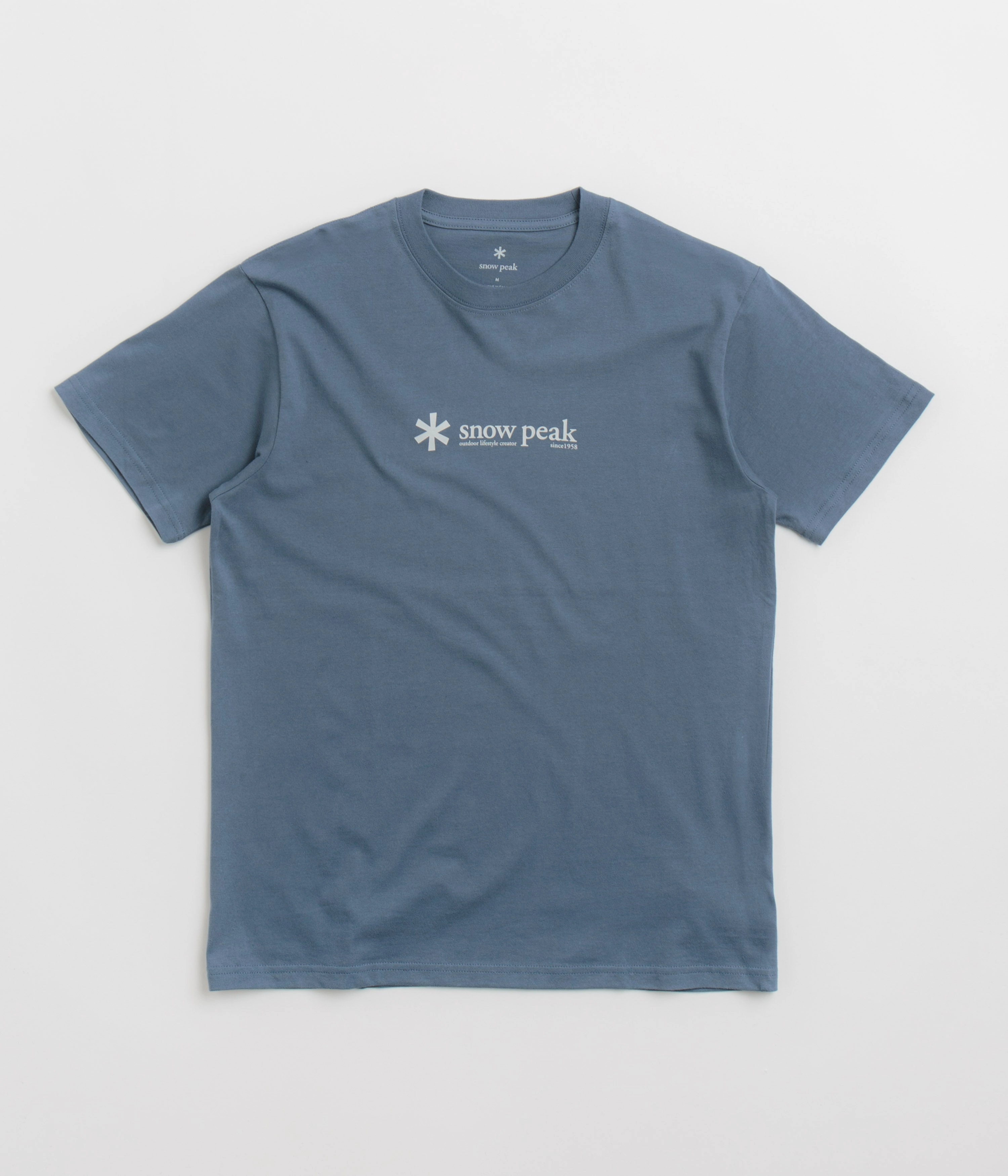 Active Style Snow Peak Logo T-Shirt - Slate Blue