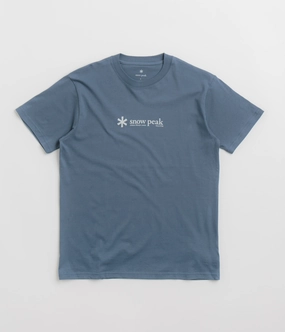 Timeless Fit Snow Peak Logo T-Shirt - Slate Blue