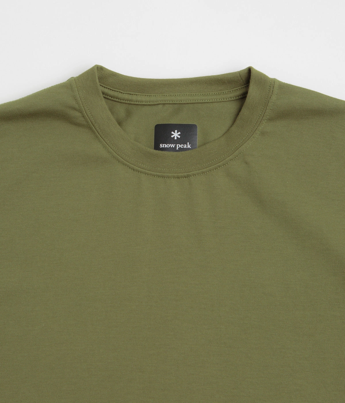 Snow Peak NSD Back Logo T-Shirt - Olive Cozy Layers Outdoor Look