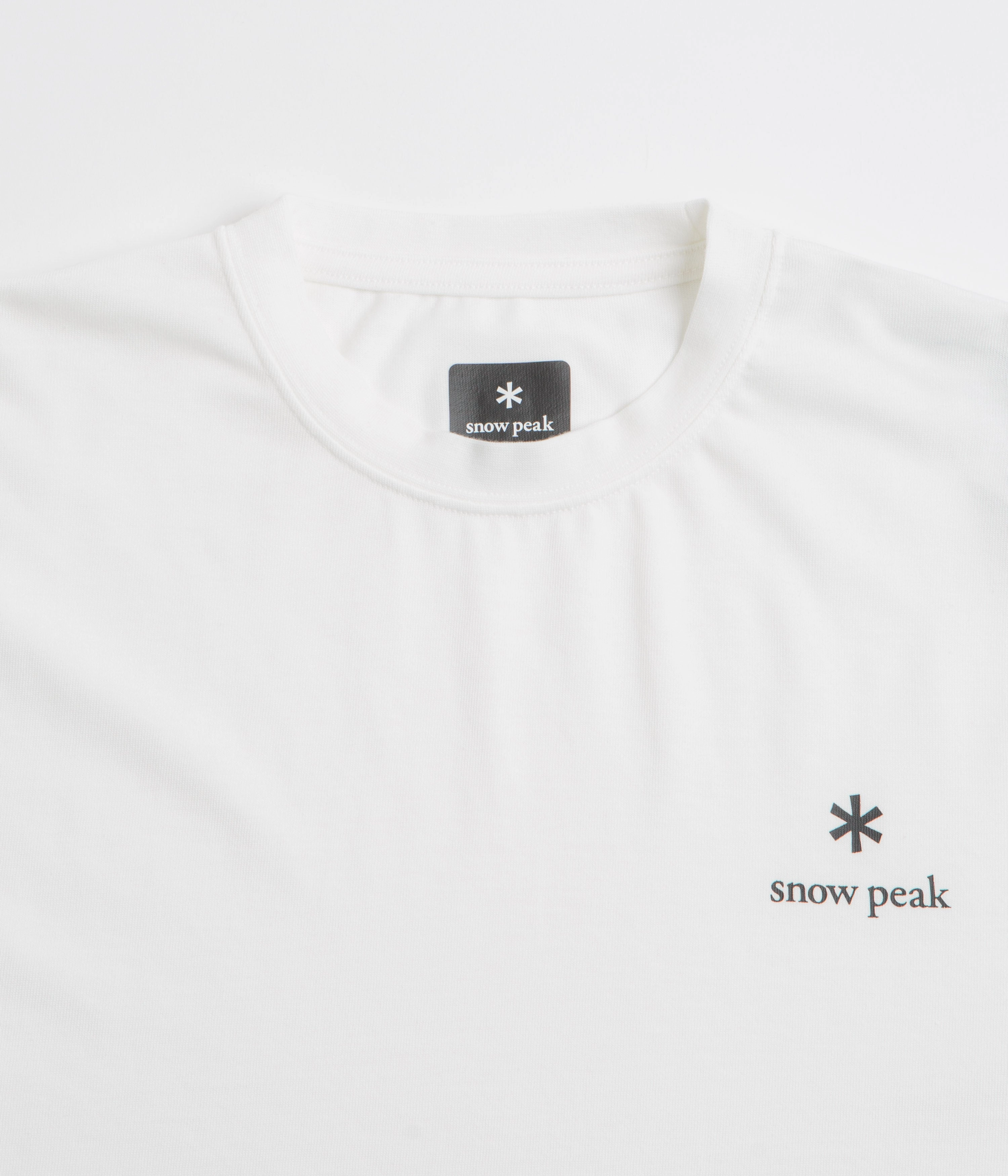 Premium Cotton Outdoor Ready Snow Peak NSD Logo Long Sleeve T-Shirt - Off White
