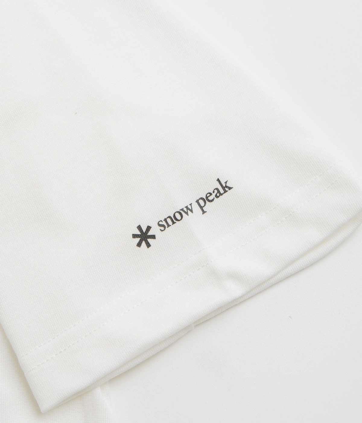 Snow Peak NSD Pocket T-Shirt - Off White Microfiber texture