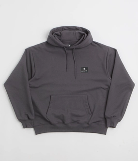 Minimalist Aesthetic couple's look Snow Peak NSD Square Logo Hoodie - Charcoal