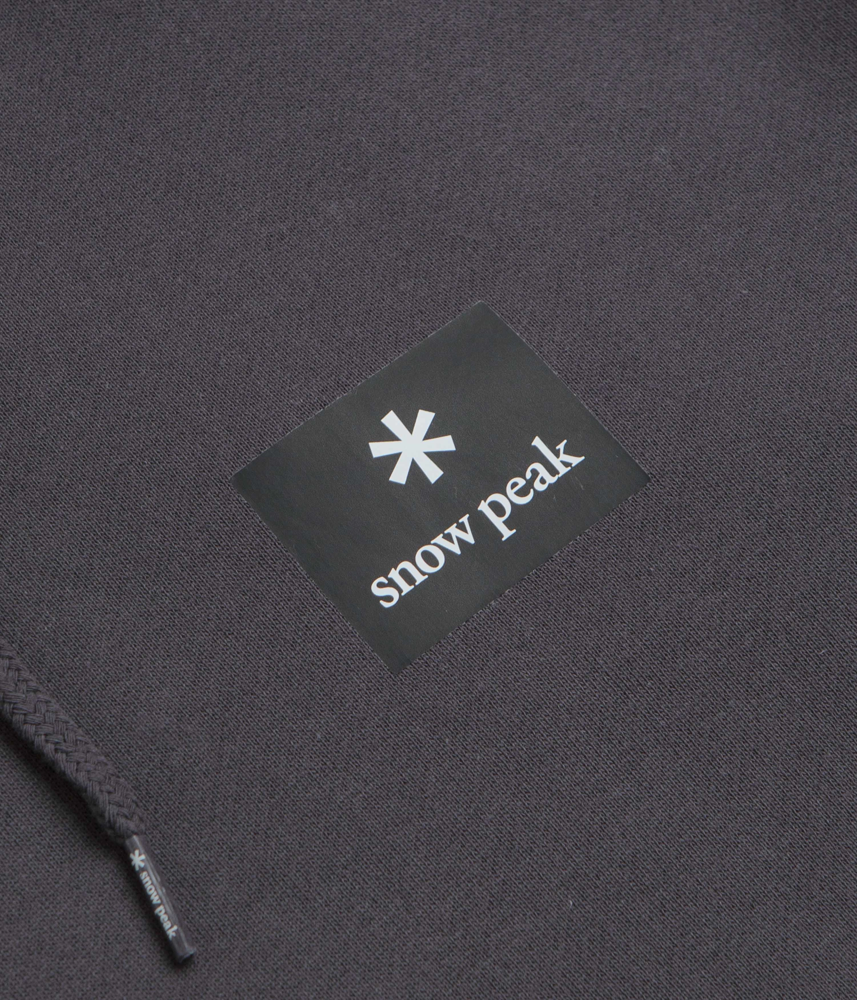Snow Peak NSD Square Logo Hoodie - Charcoal gardening wear Formal Casual